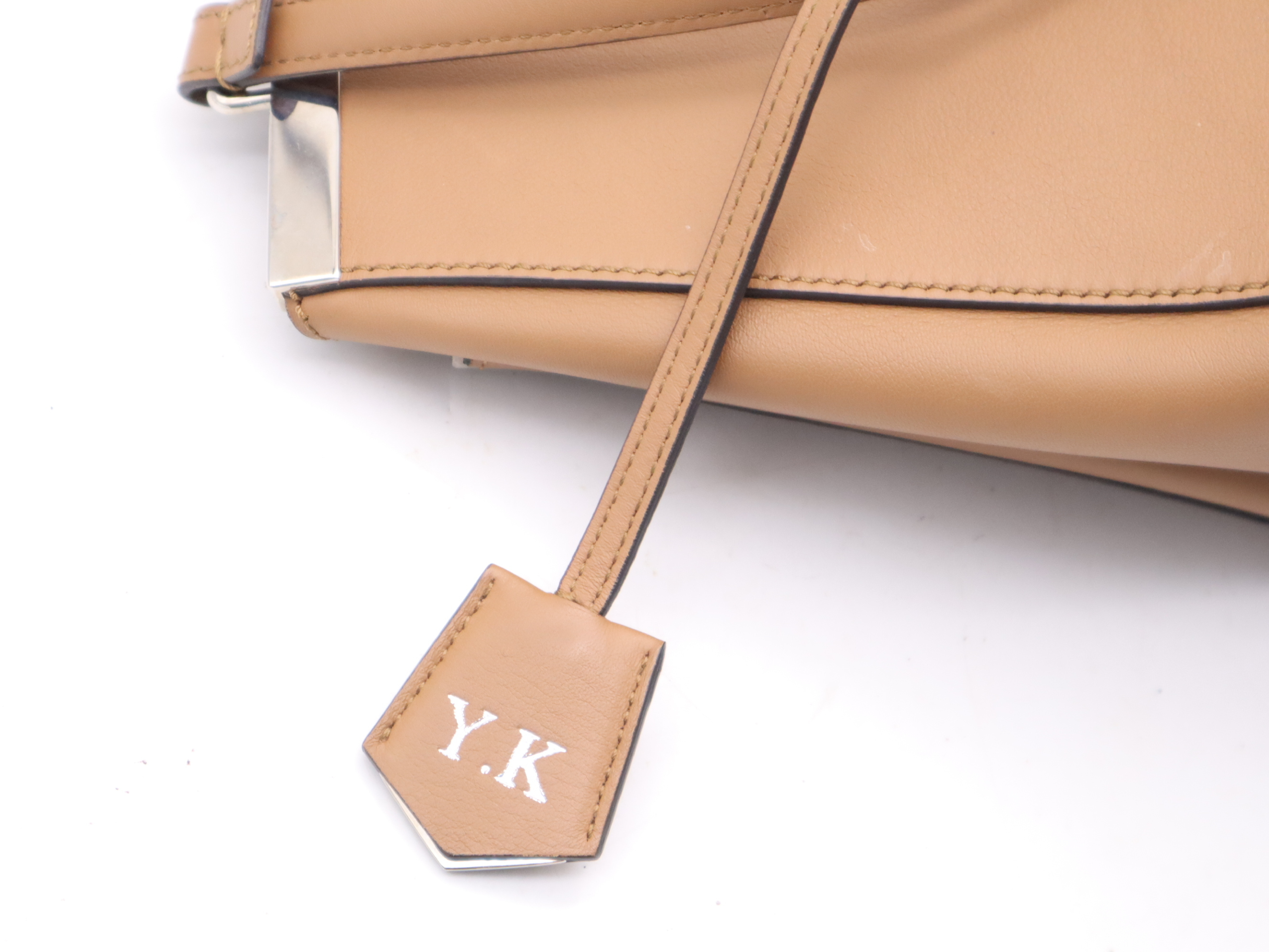8BH275 Leather Trois Jours Bicolor Tote Bag in Brown and Beige Pink with Silver Hardware, Clochette and Dust Bag Included — view 13