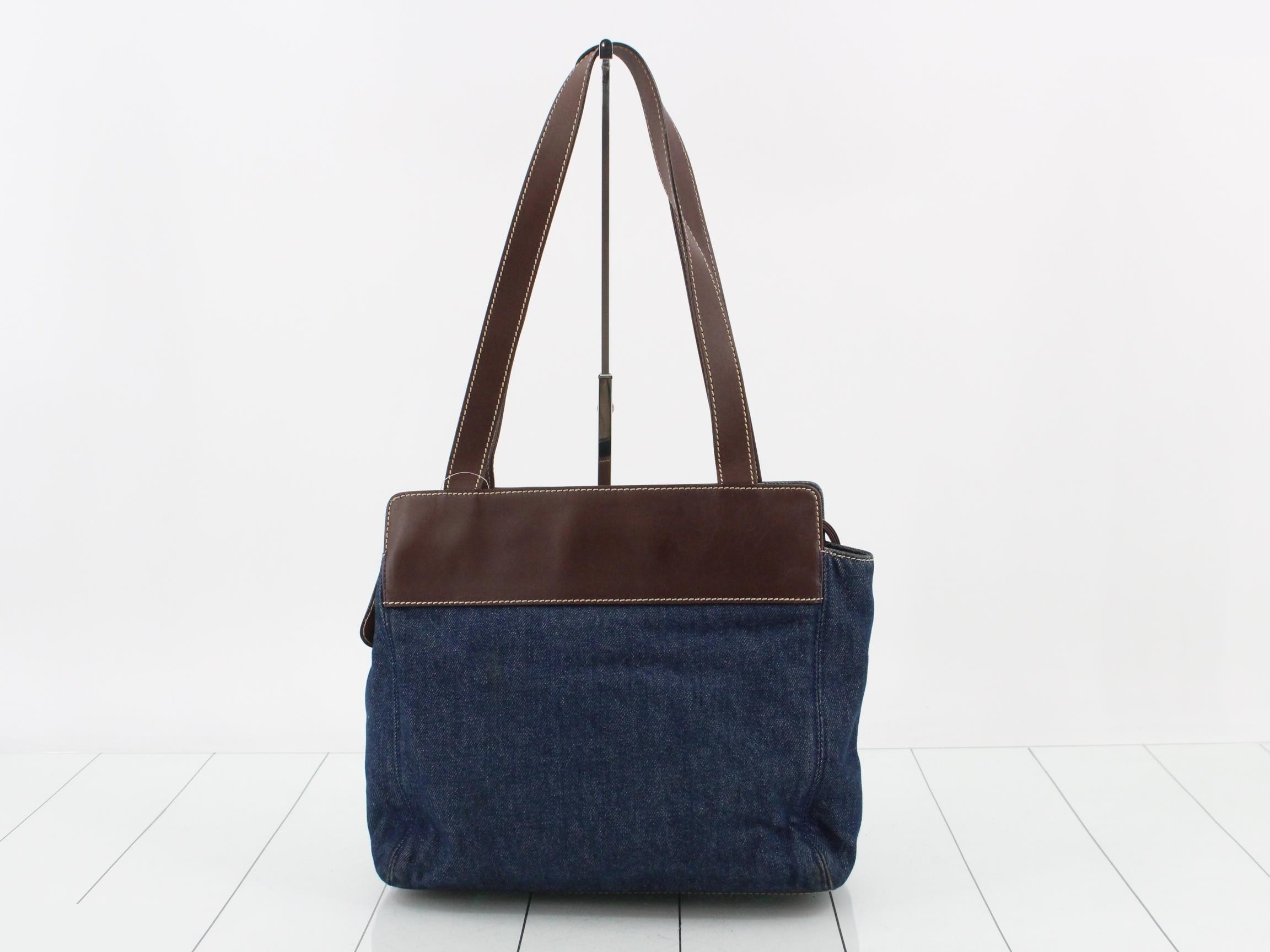 Denim/Leather Tote Bag, Unit #6 — view 2