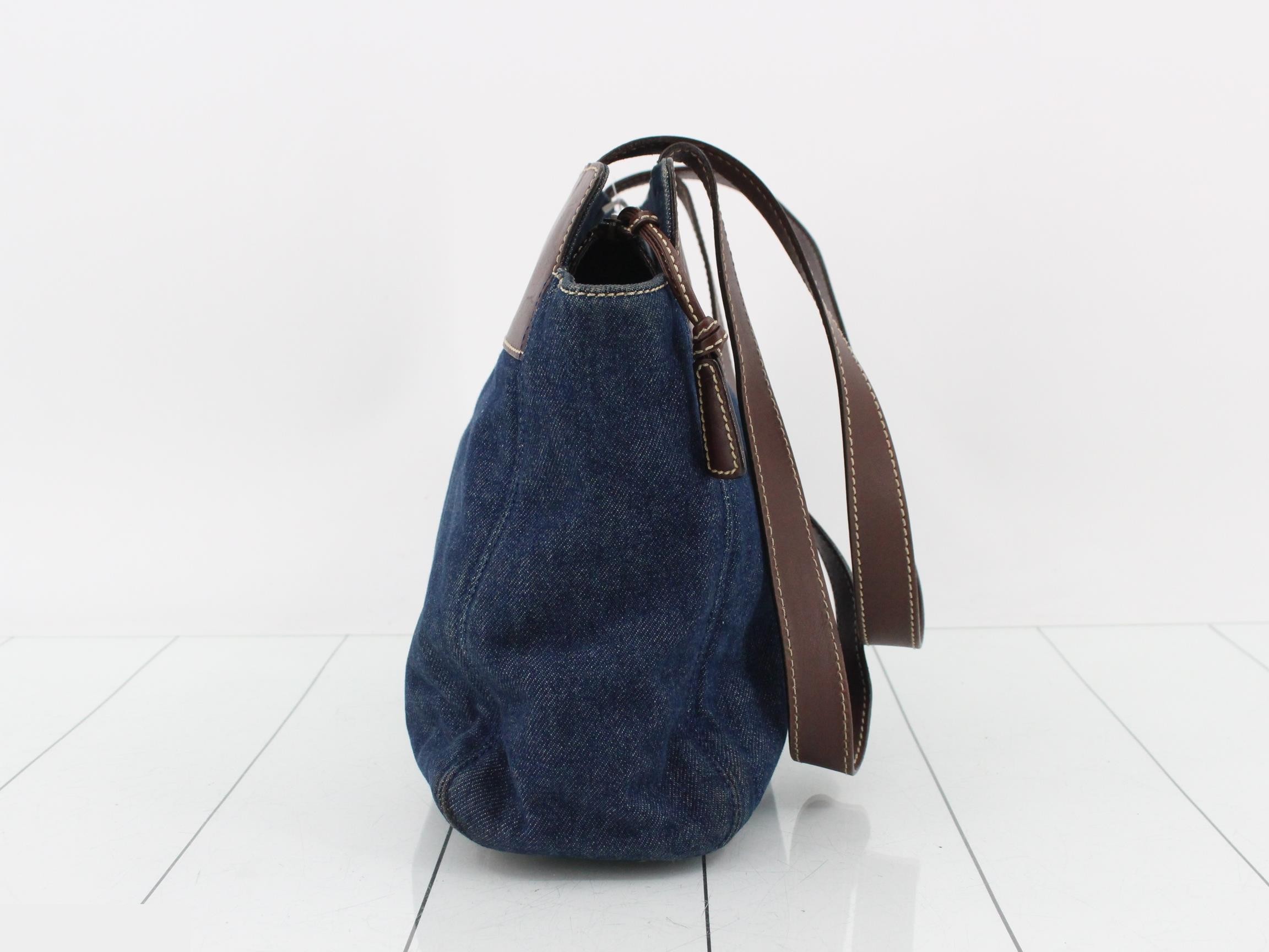 Denim/Leather Tote Bag, Unit #6 — view 4