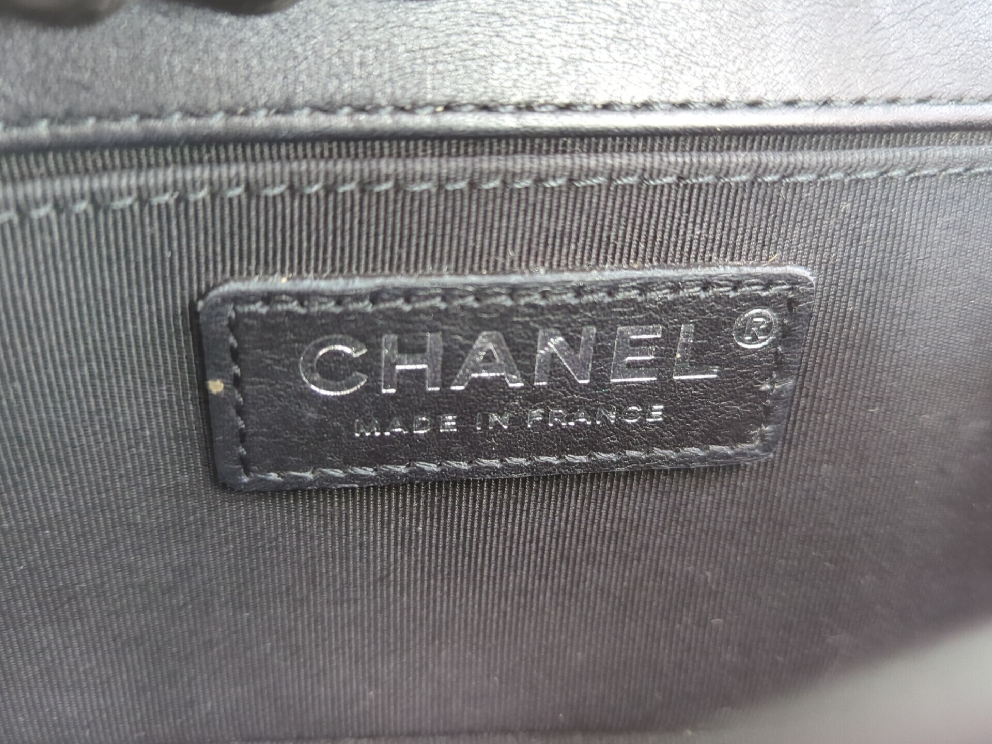 Lambskin Boy Chanel Chain Shoulder Bag (Serial Number 28) — view 12