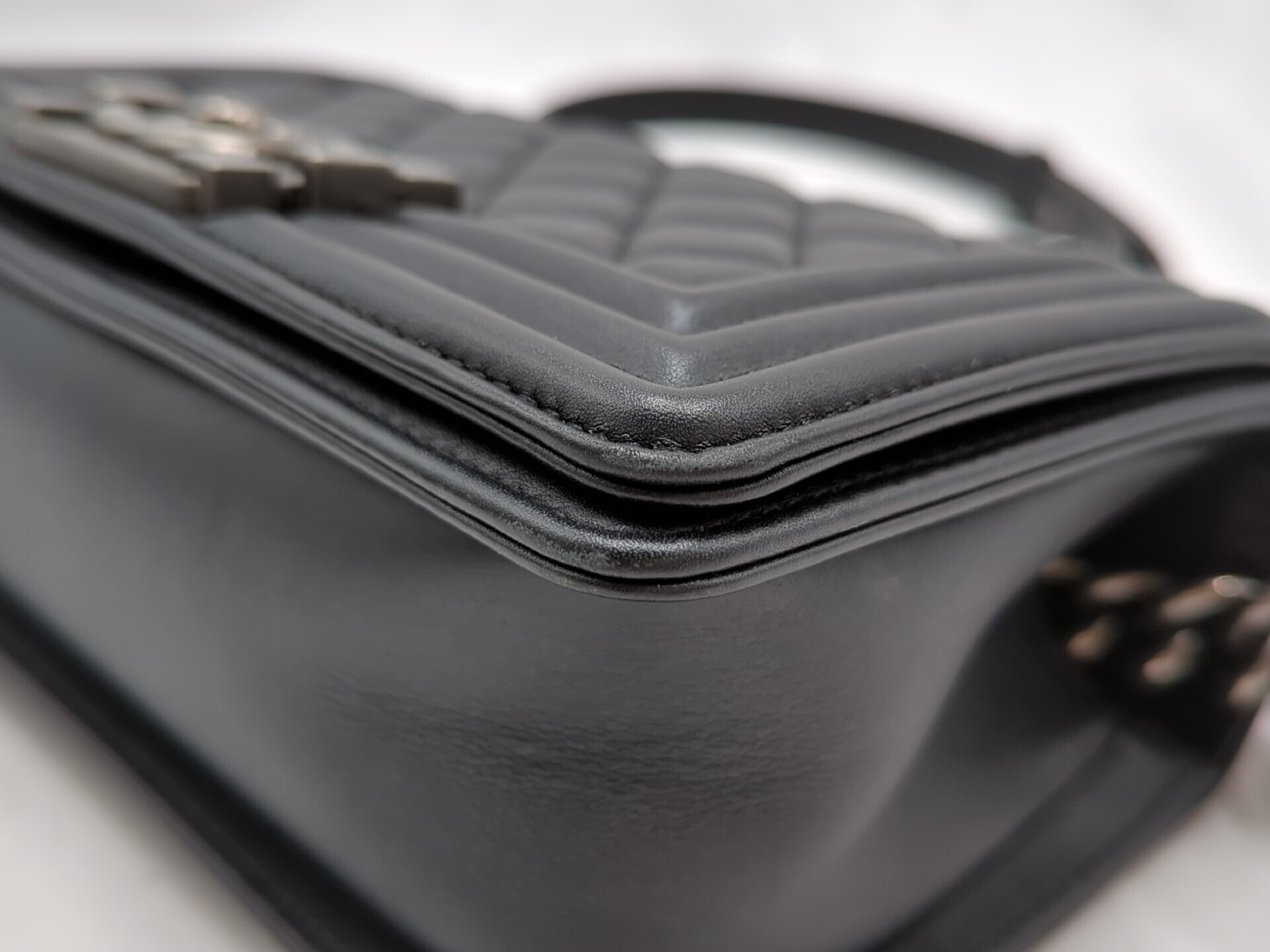 Lambskin Boy Chanel Chain Shoulder Bag (Serial Number 28) — view 5