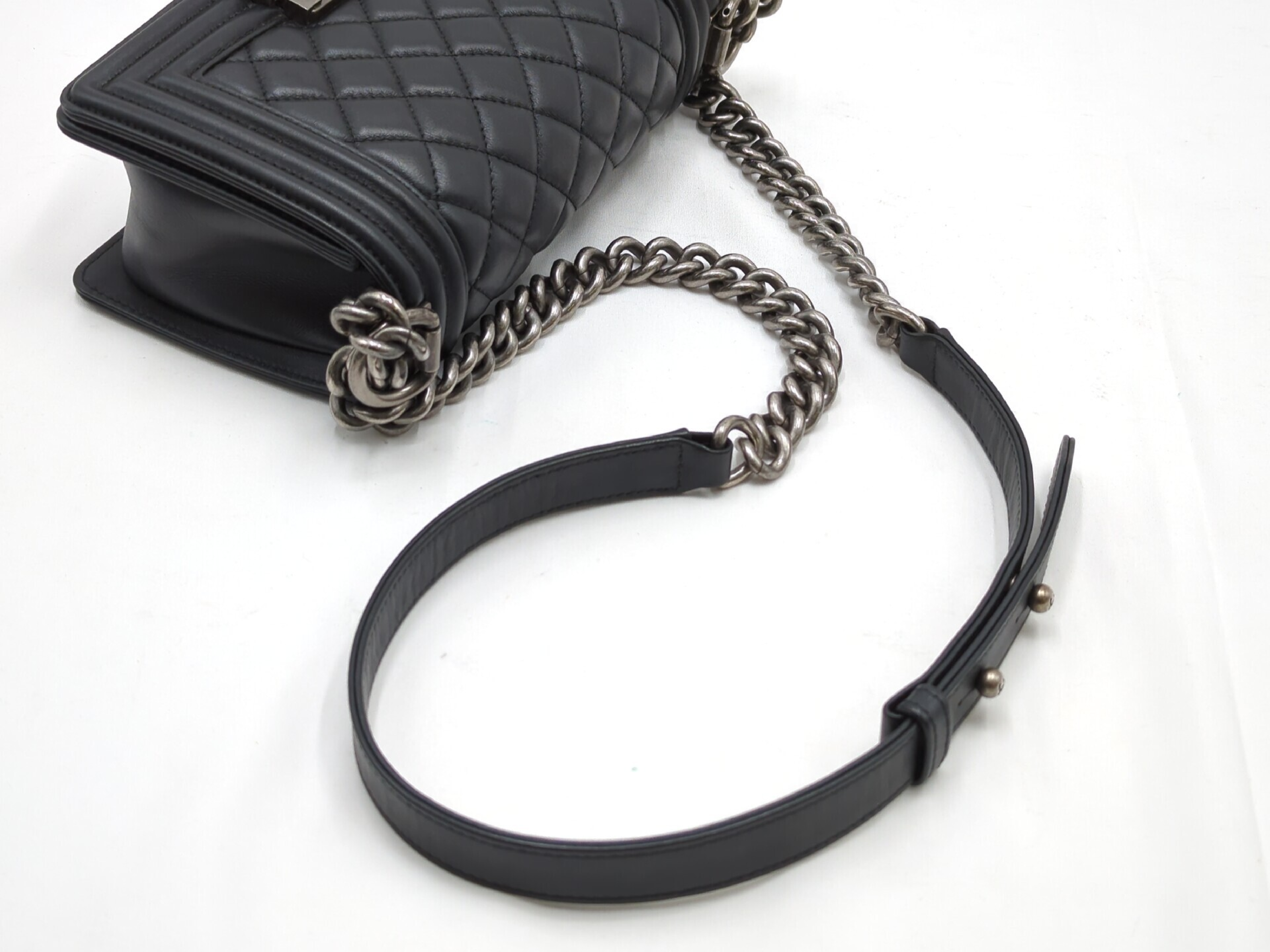 Lambskin Boy Chanel Chain Shoulder Bag (Serial Number 28) — view 6