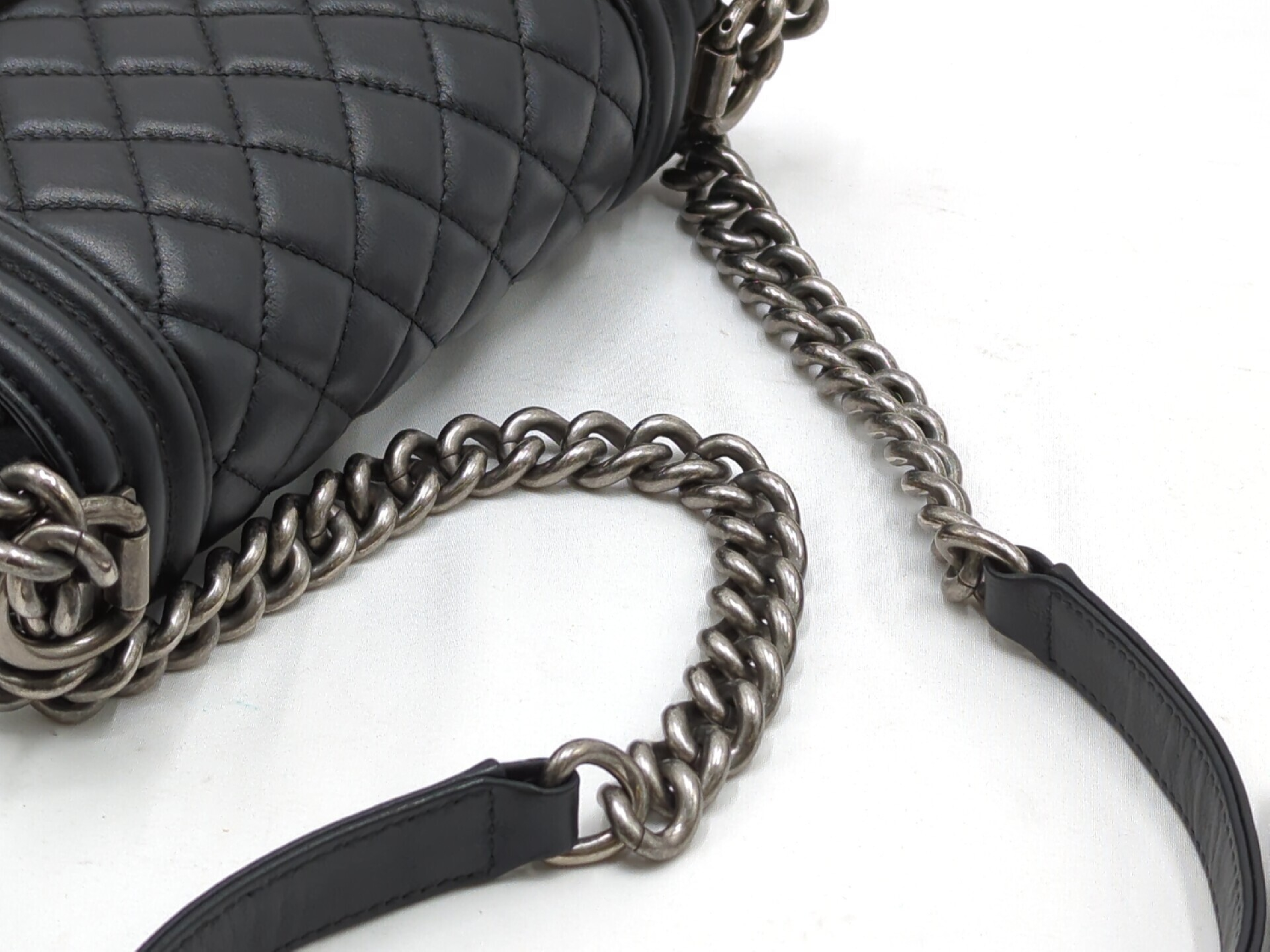Lambskin Boy Chanel Chain Shoulder Bag (Serial Number 28) — view 7