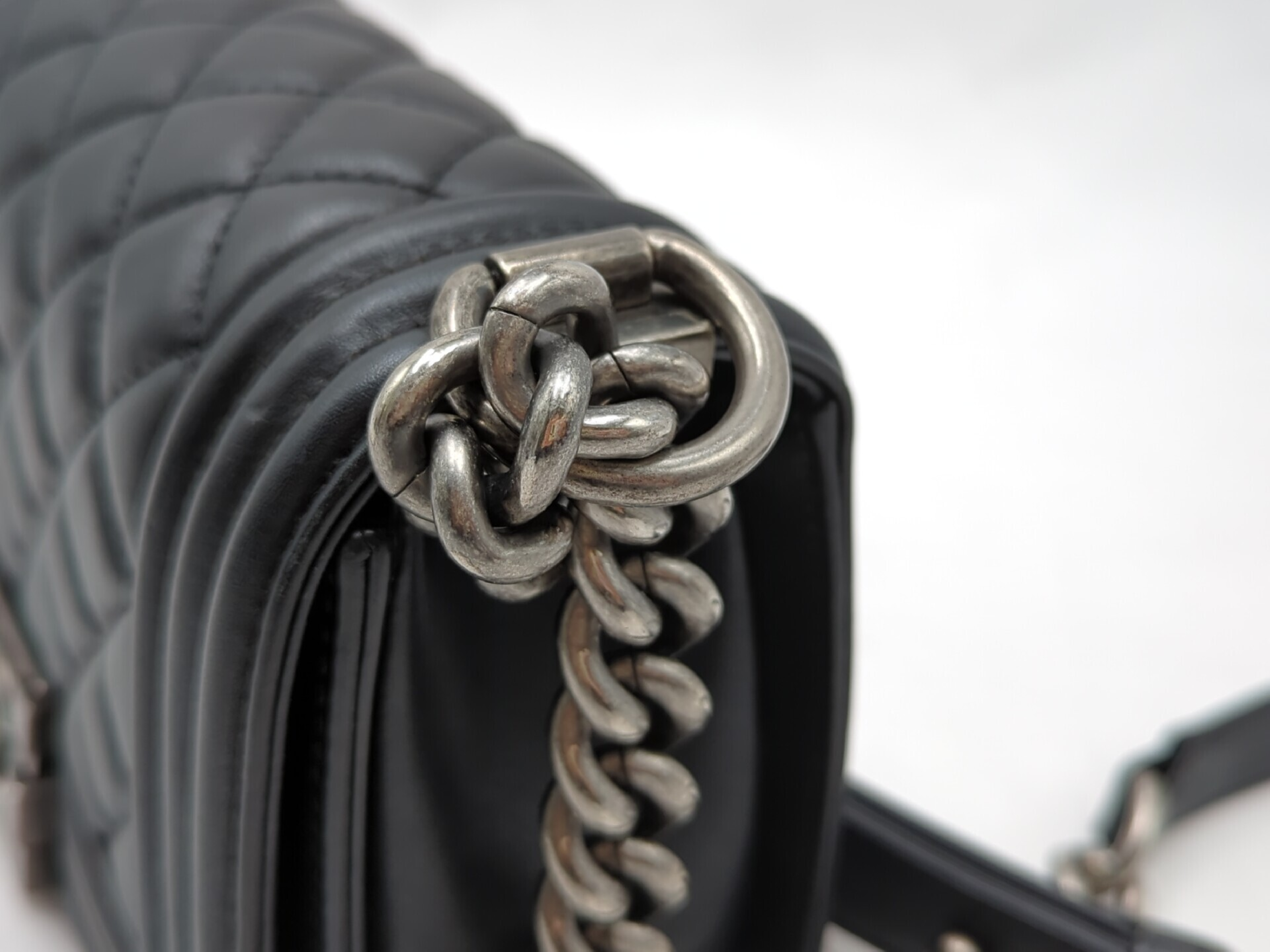 Lambskin Boy Chanel Chain Shoulder Bag (Serial Number 28) — view 8