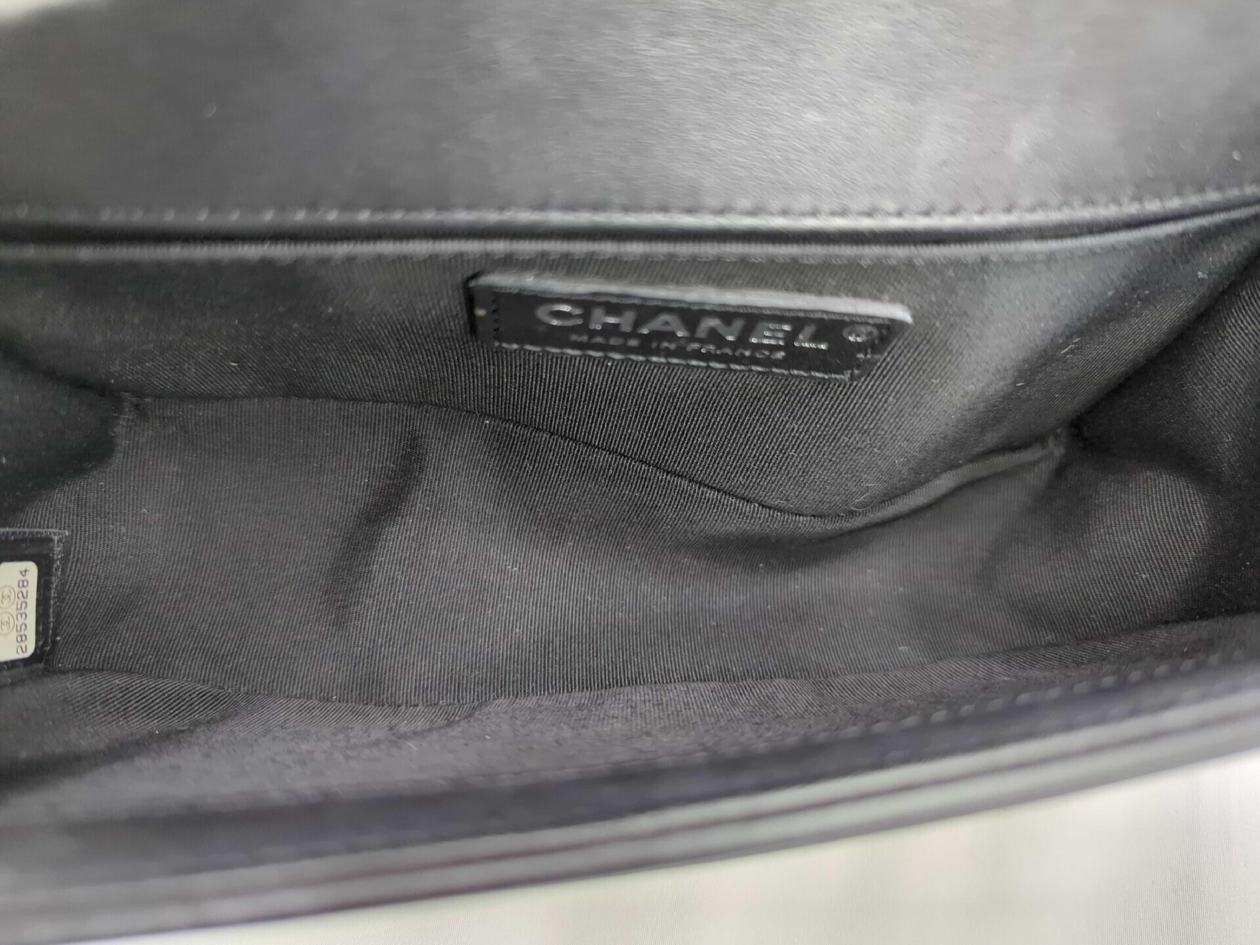 Lambskin Boy Chanel Chain Shoulder Bag (Serial Number 28) — view 10