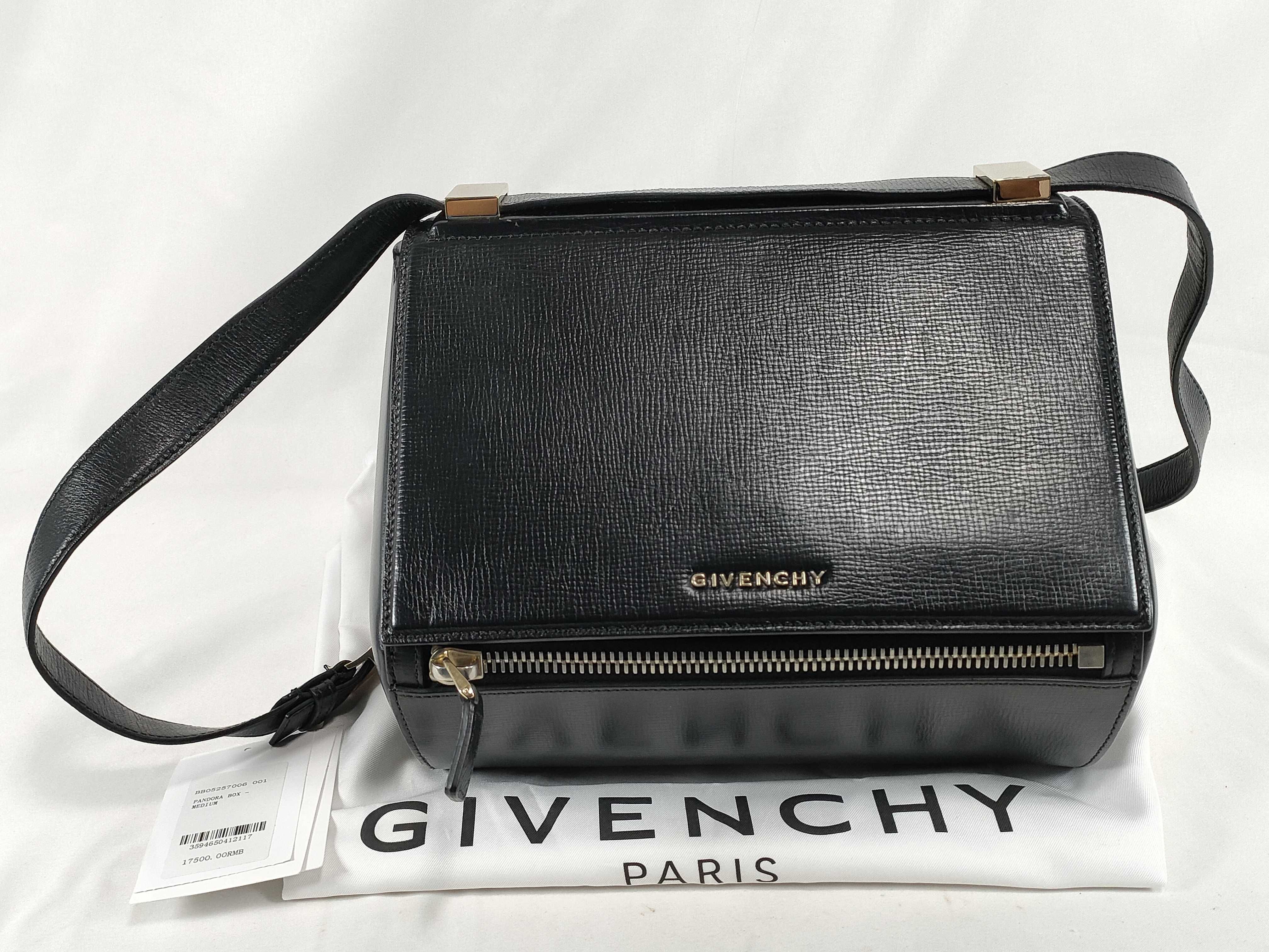 Pandora Black Leather Shoulder Bag TE0144