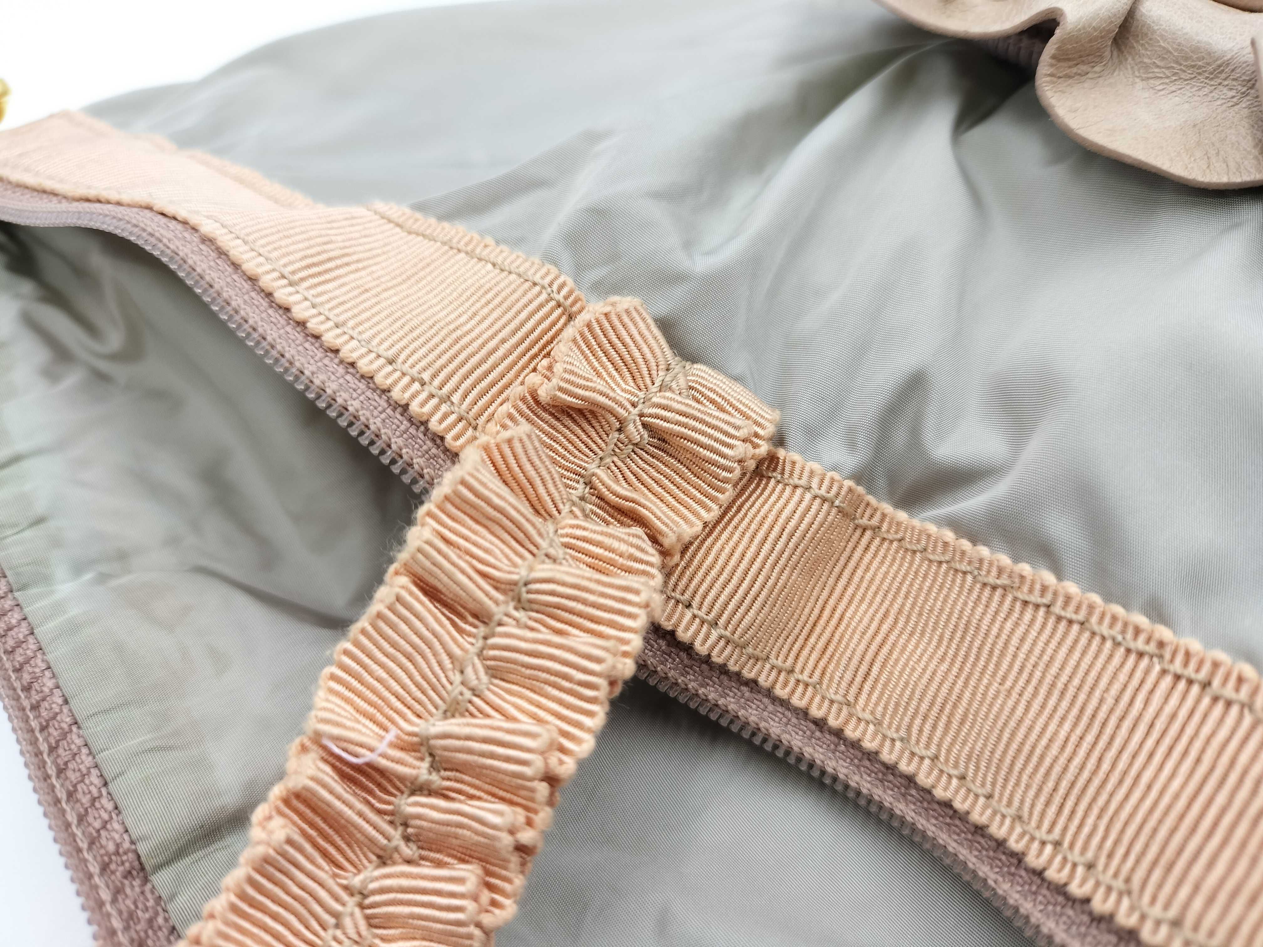 beige frill pouch — view 6