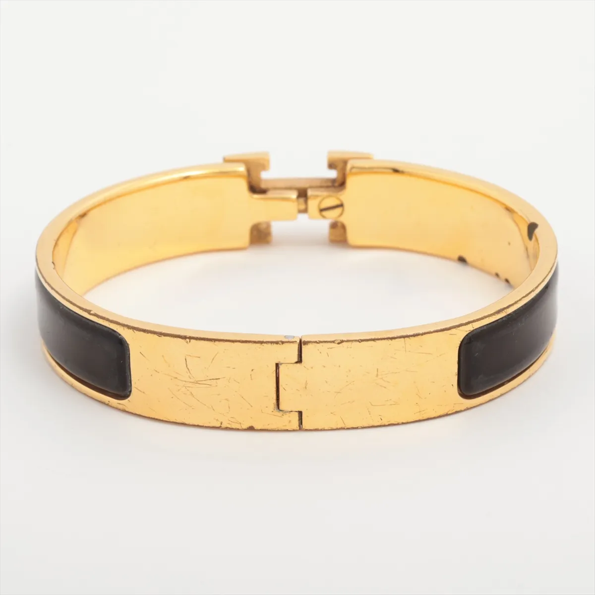 Click H Fan Bangle, GP Gold x Black. Shows — view 2