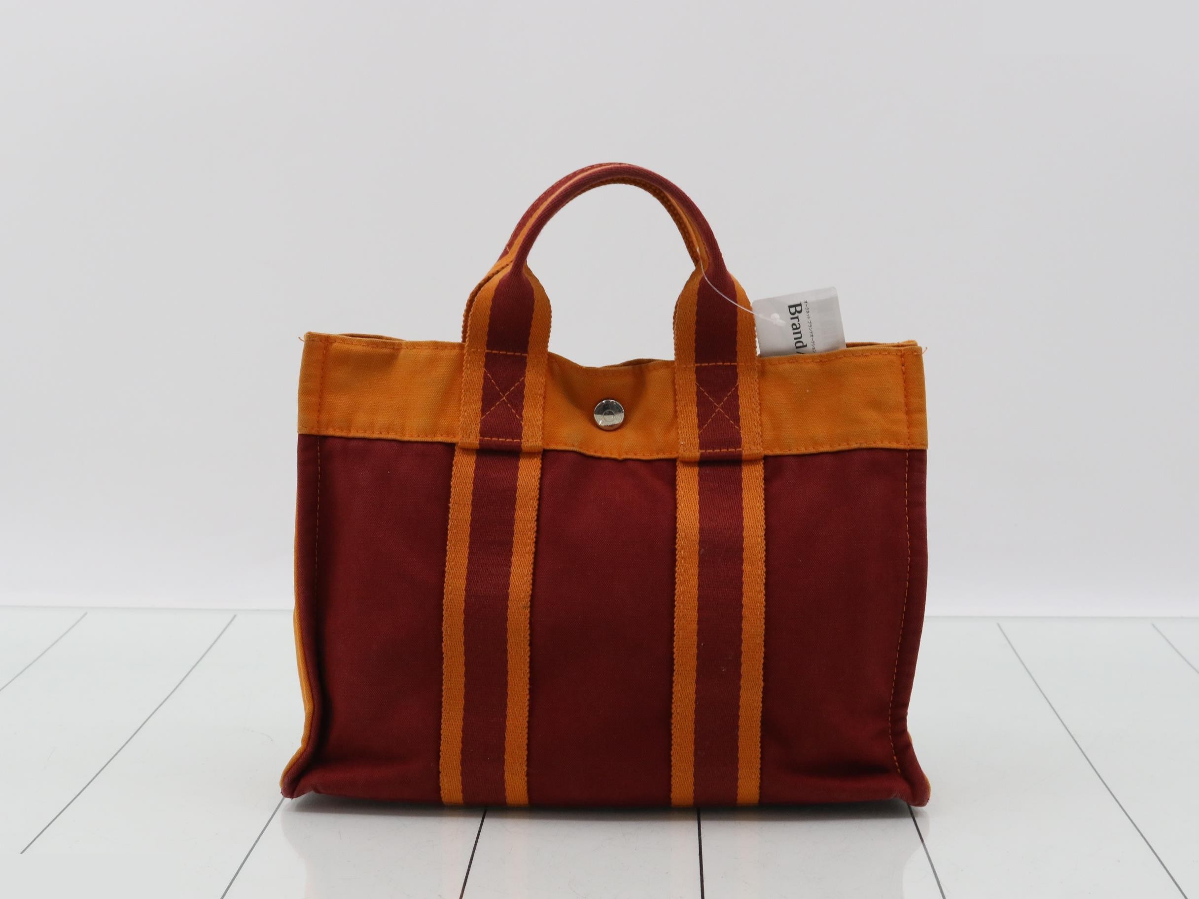 Fourre-Tout PM Canvas Handbag, Bicolor — view 2