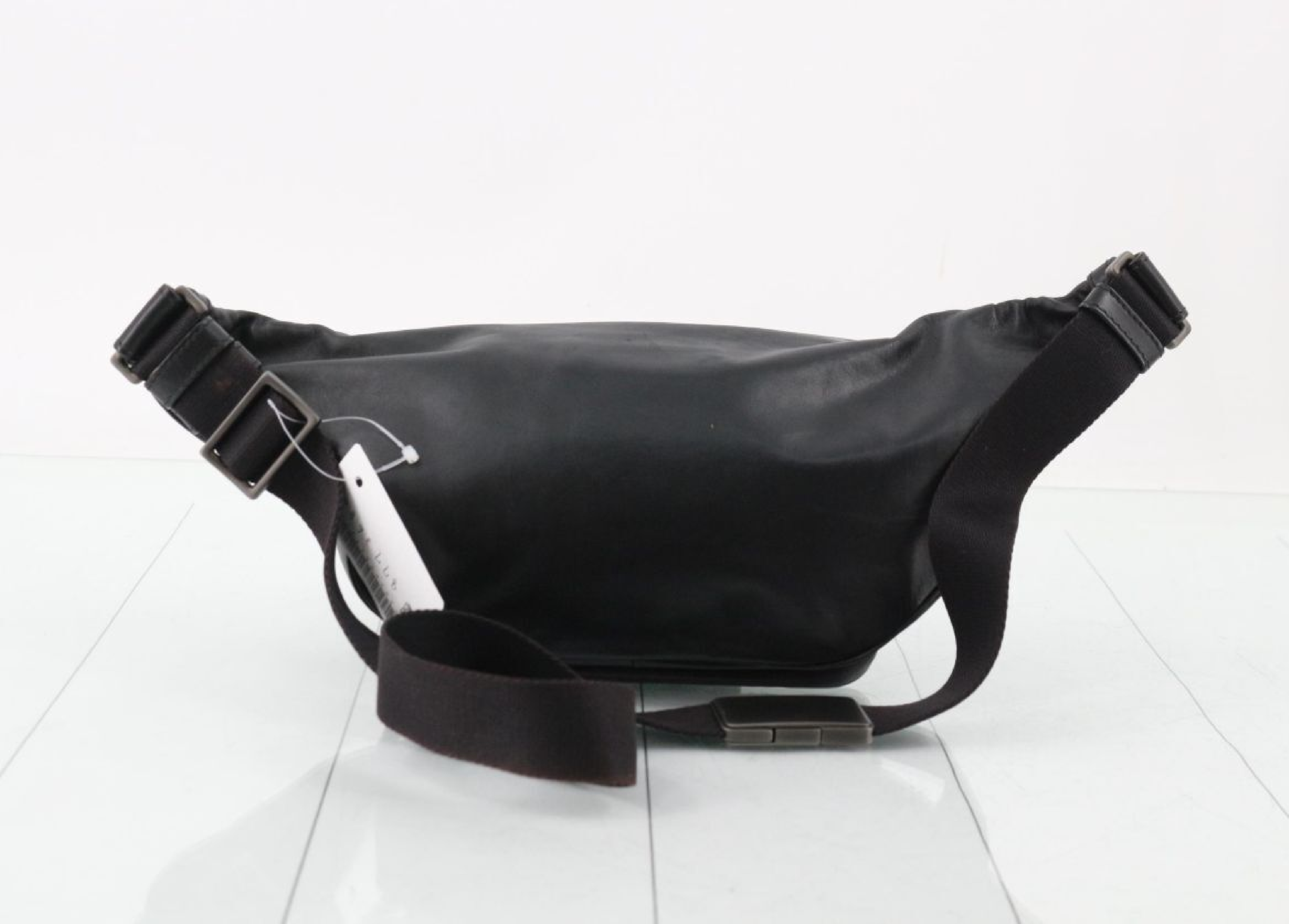 Intrecciato Waist Bag, Black — view 2