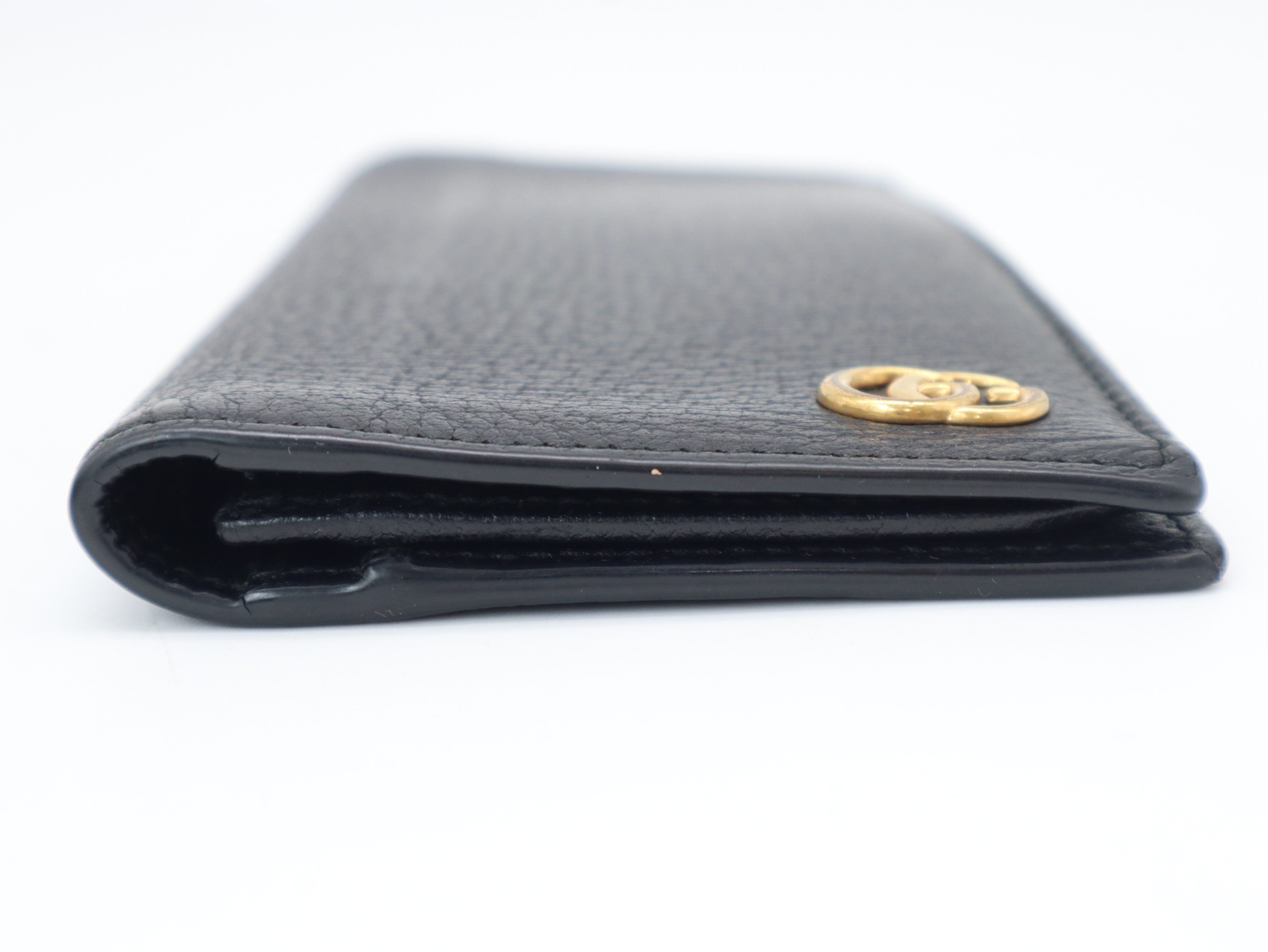 459133GG Marmont Leather Long Wallet, Black, with Box and Dust Bag, Billfold — view 3