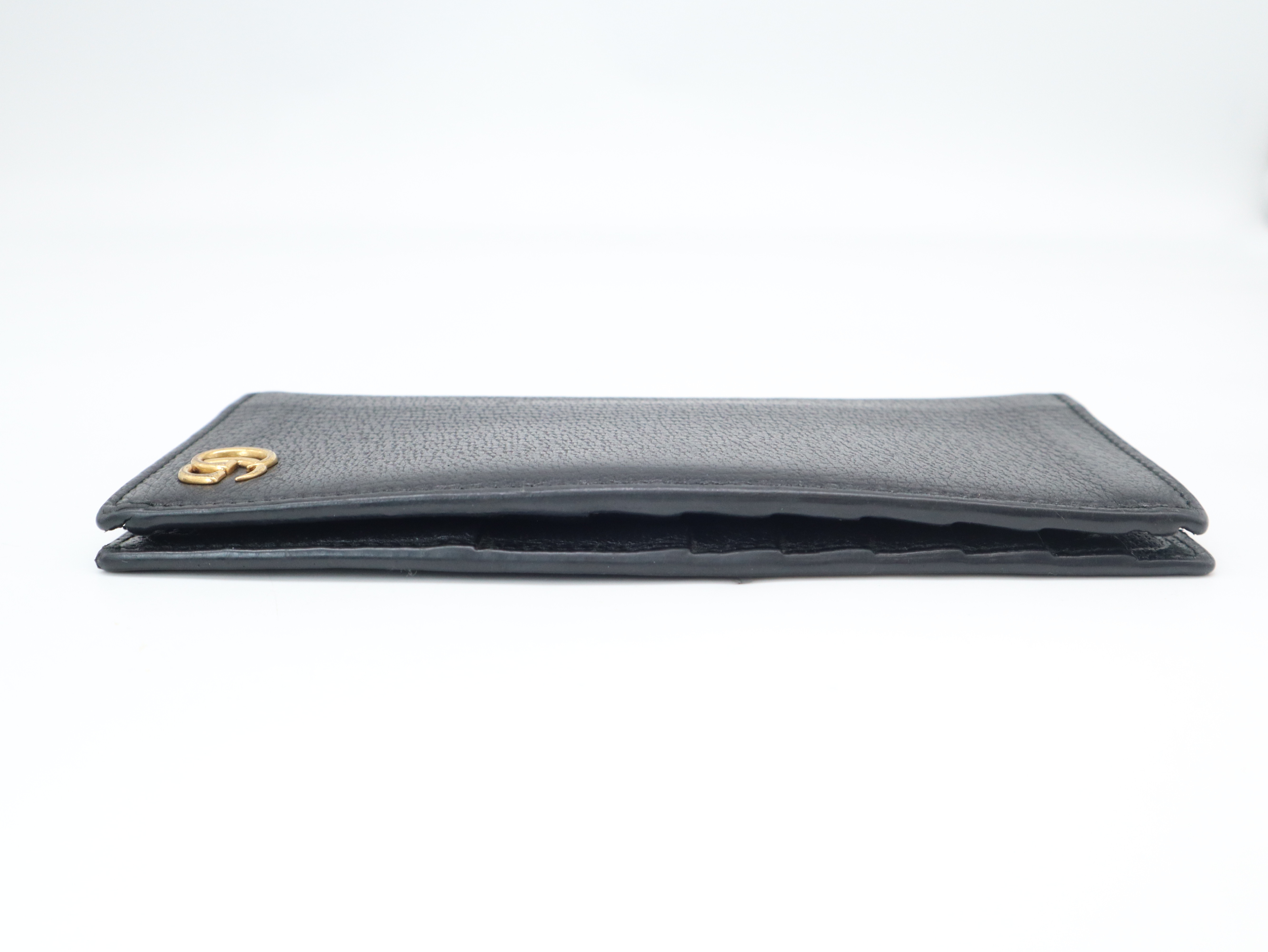 459133GG Marmont Leather Long Wallet, Black, with Box and Dust Bag, Billfold — view 5