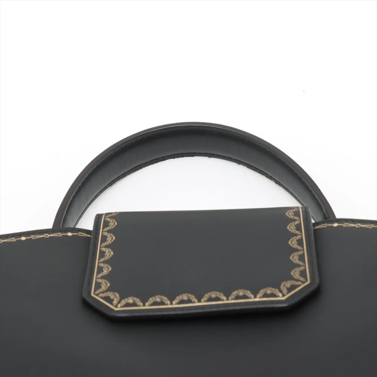 Garland de Cartier Leather 2WAY Handbag Black — view 6