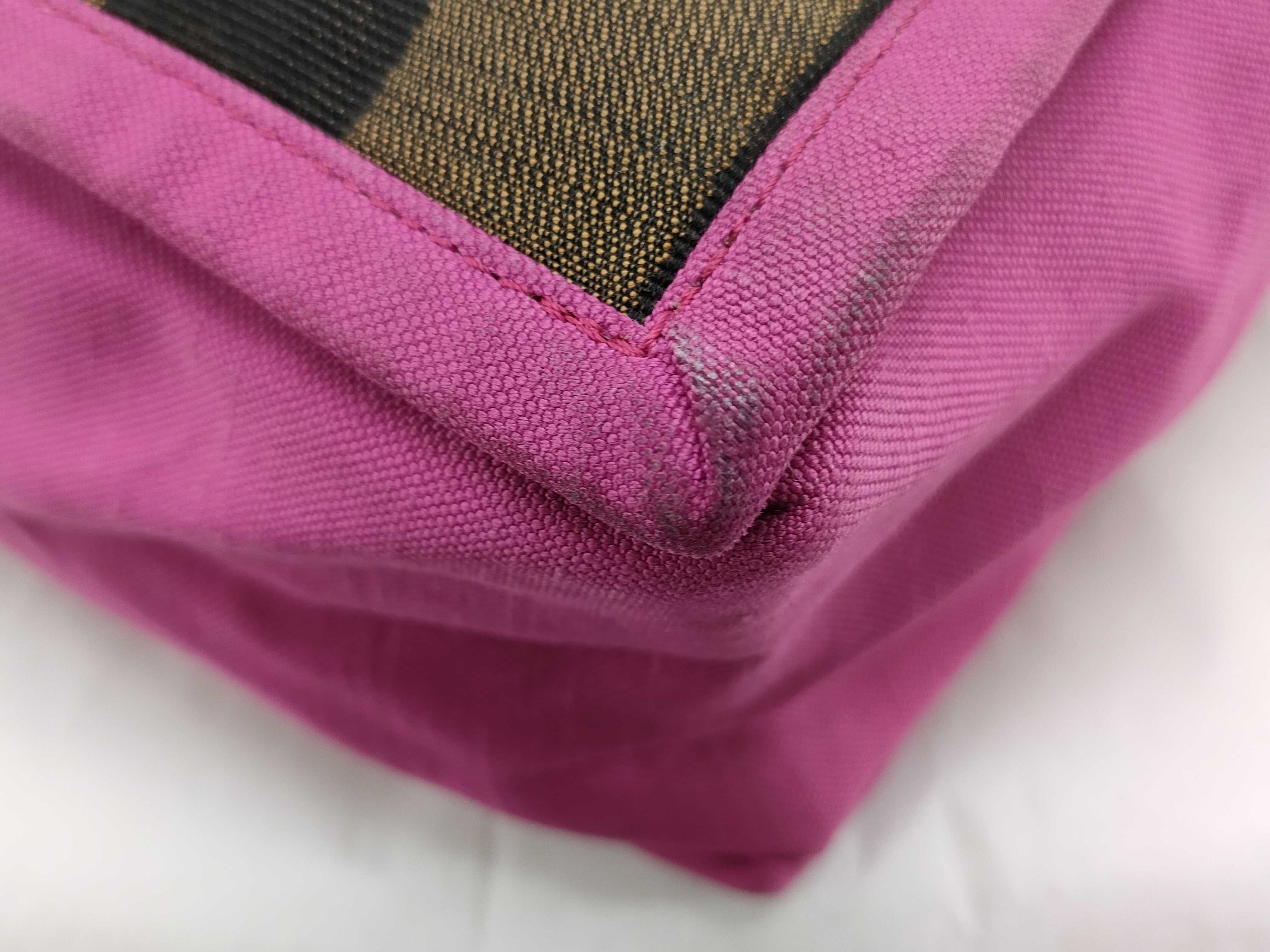 Pecan Pattern Nylon Tote Bag with Pink Side Pouch — view 6