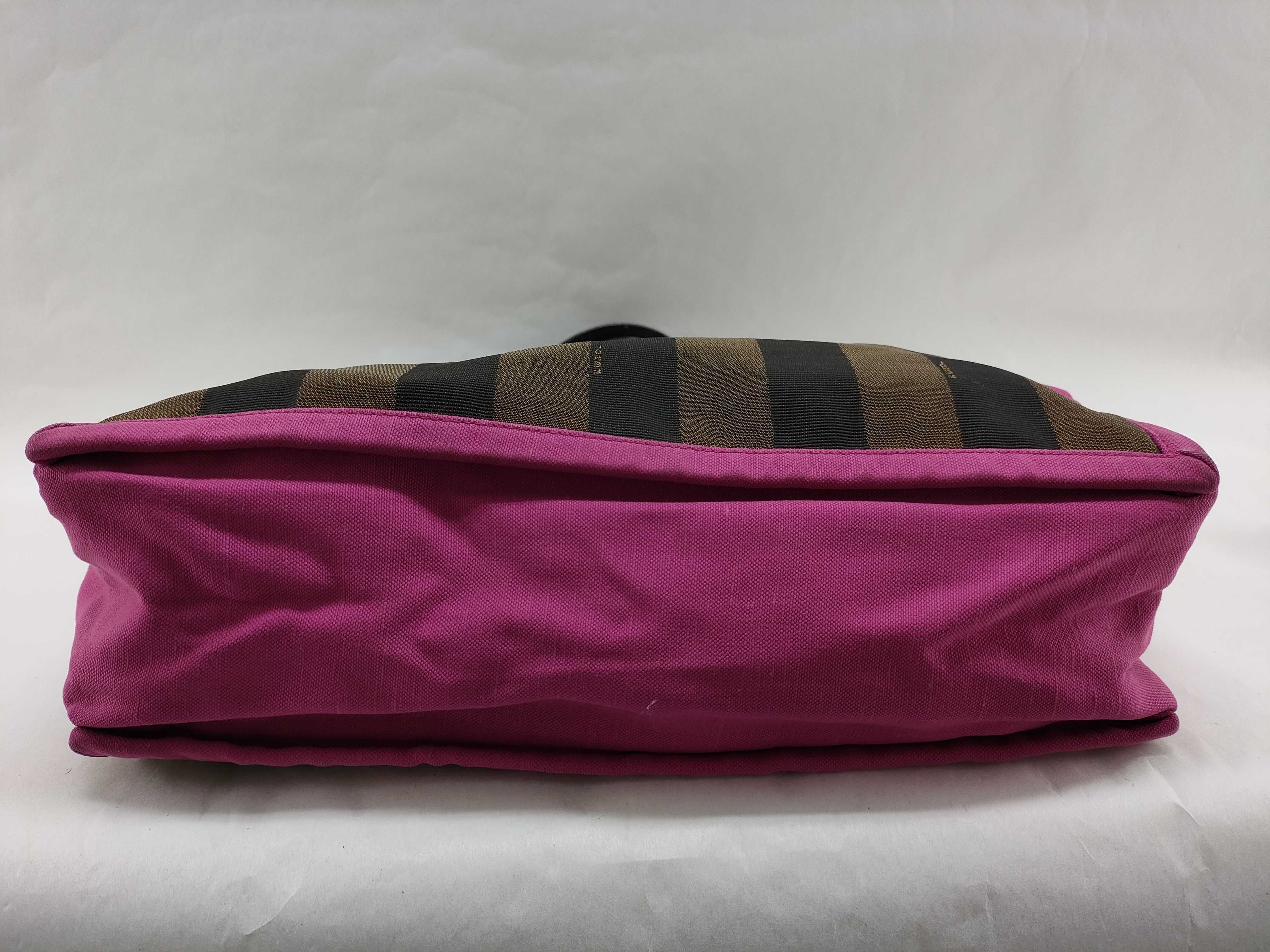 Pecan Pattern Nylon Tote Bag with Pink Side Pouch — view 7