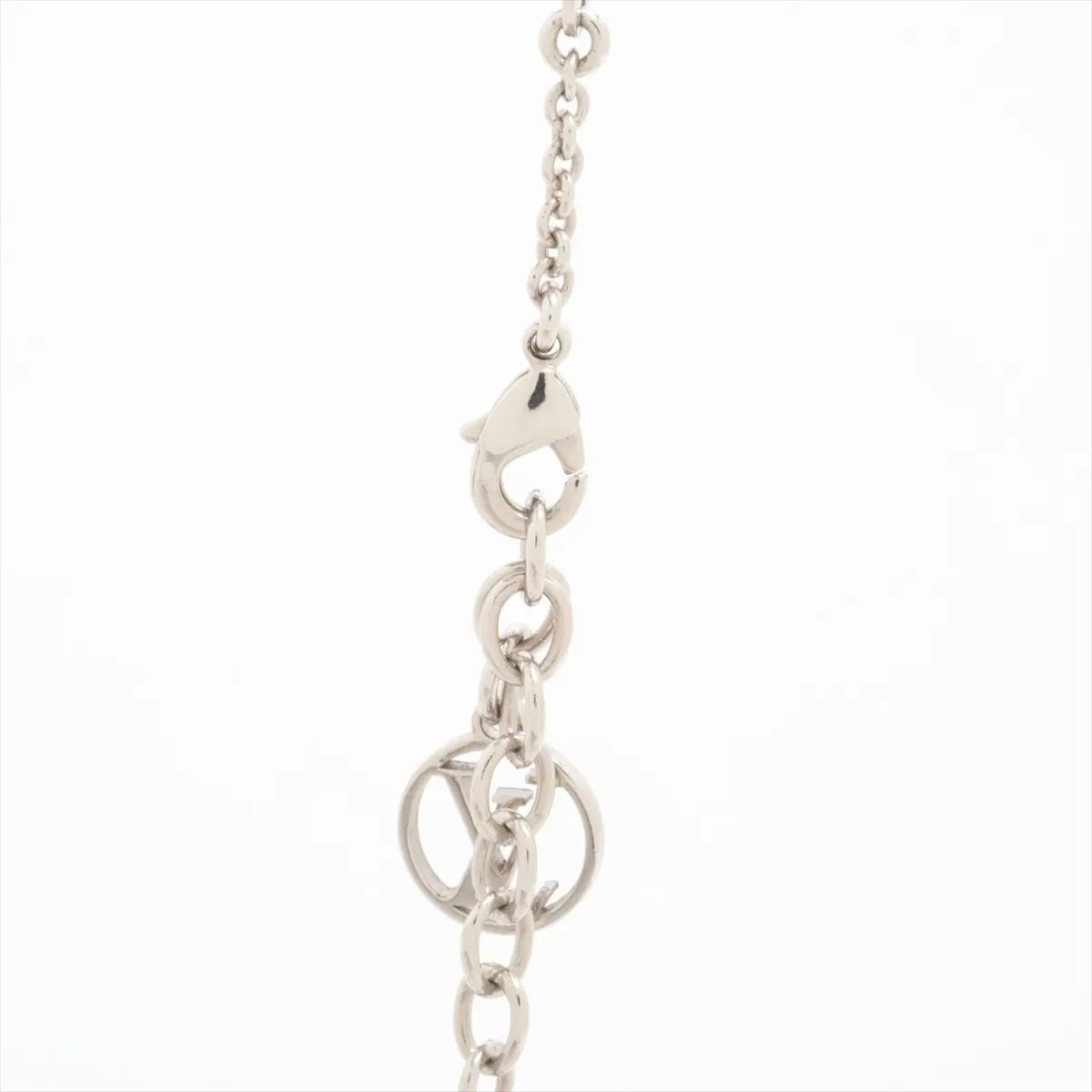 M63197 Essential V Necklace LE0272, GP Silver, shows signs of wear, — view 3