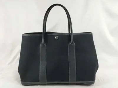 Garden Party 36 PM Toile Officier x Negonda Black Silver Hardware H:2004 Tote Bag