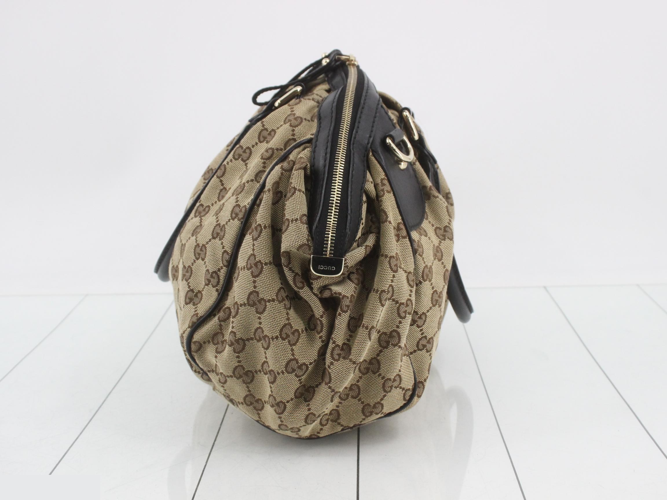 Sukey GG Canvas 2-Way Bag, Brown x Black — view 3