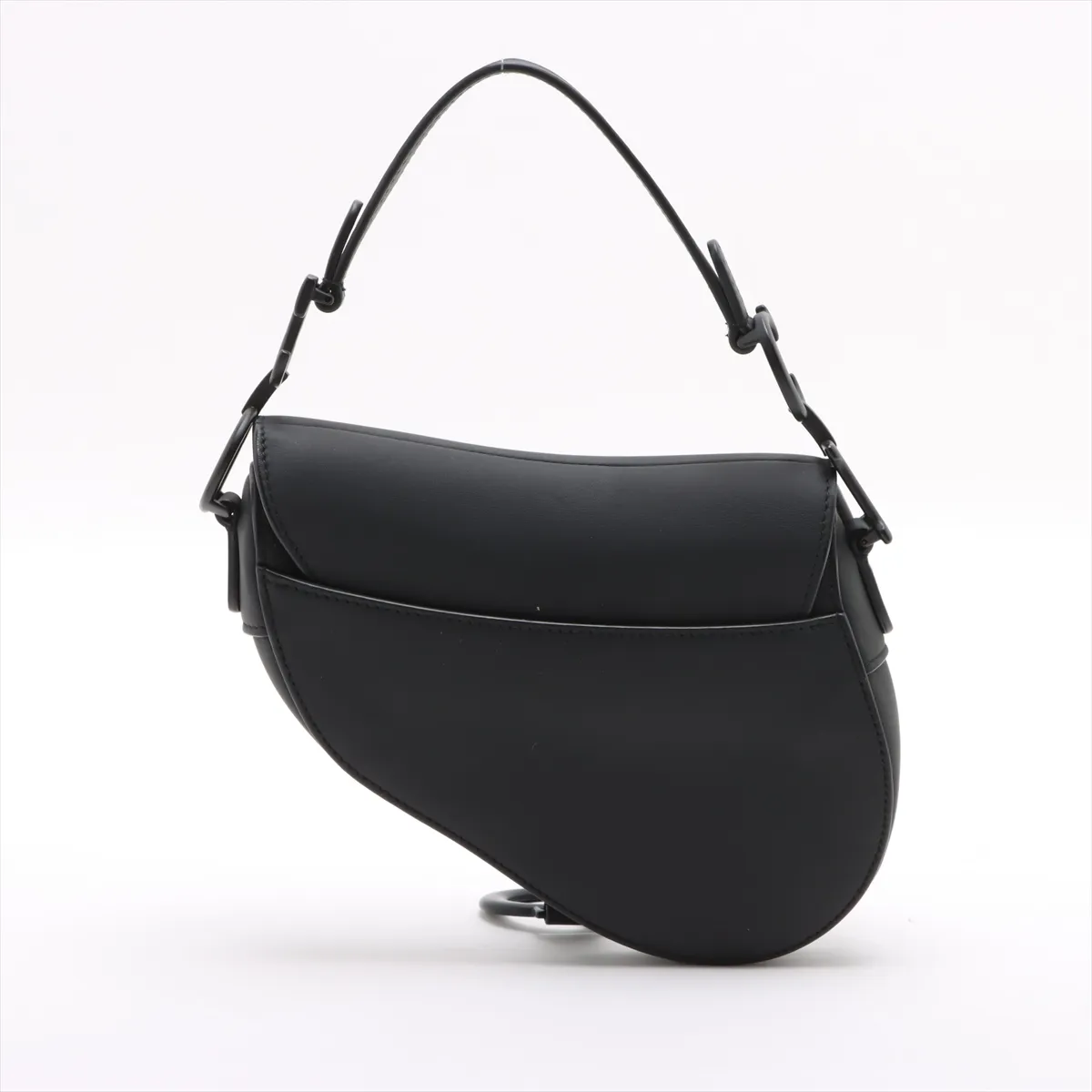 Saddle Bag Leather Shoulder Bag Black — view 2