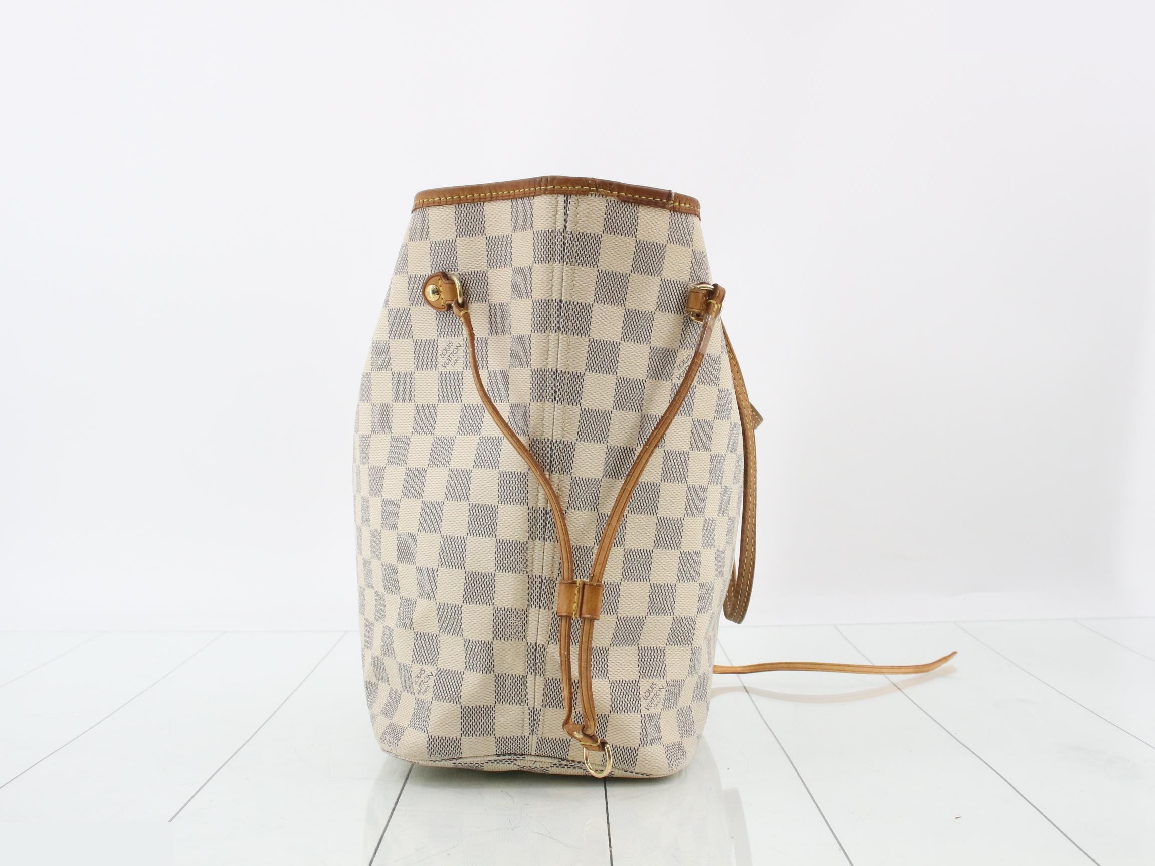 Damier Azur Neverfull MM Tote Bag — view 3