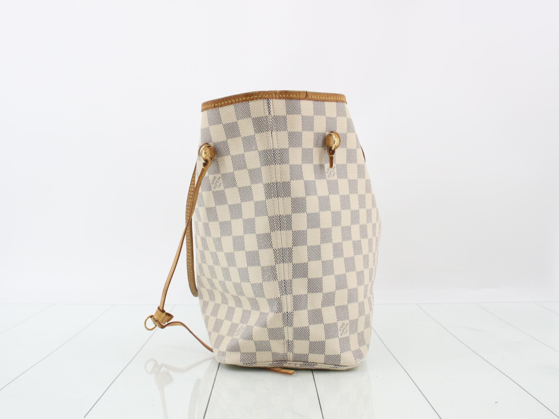 Damier Azur Neverfull MM Tote Bag — view 4