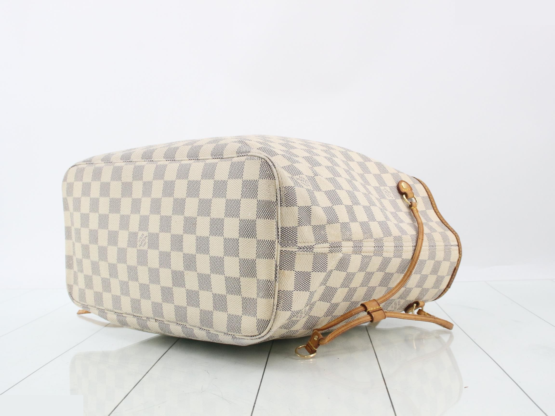 Damier Azur Neverfull MM Tote Bag — view 6
