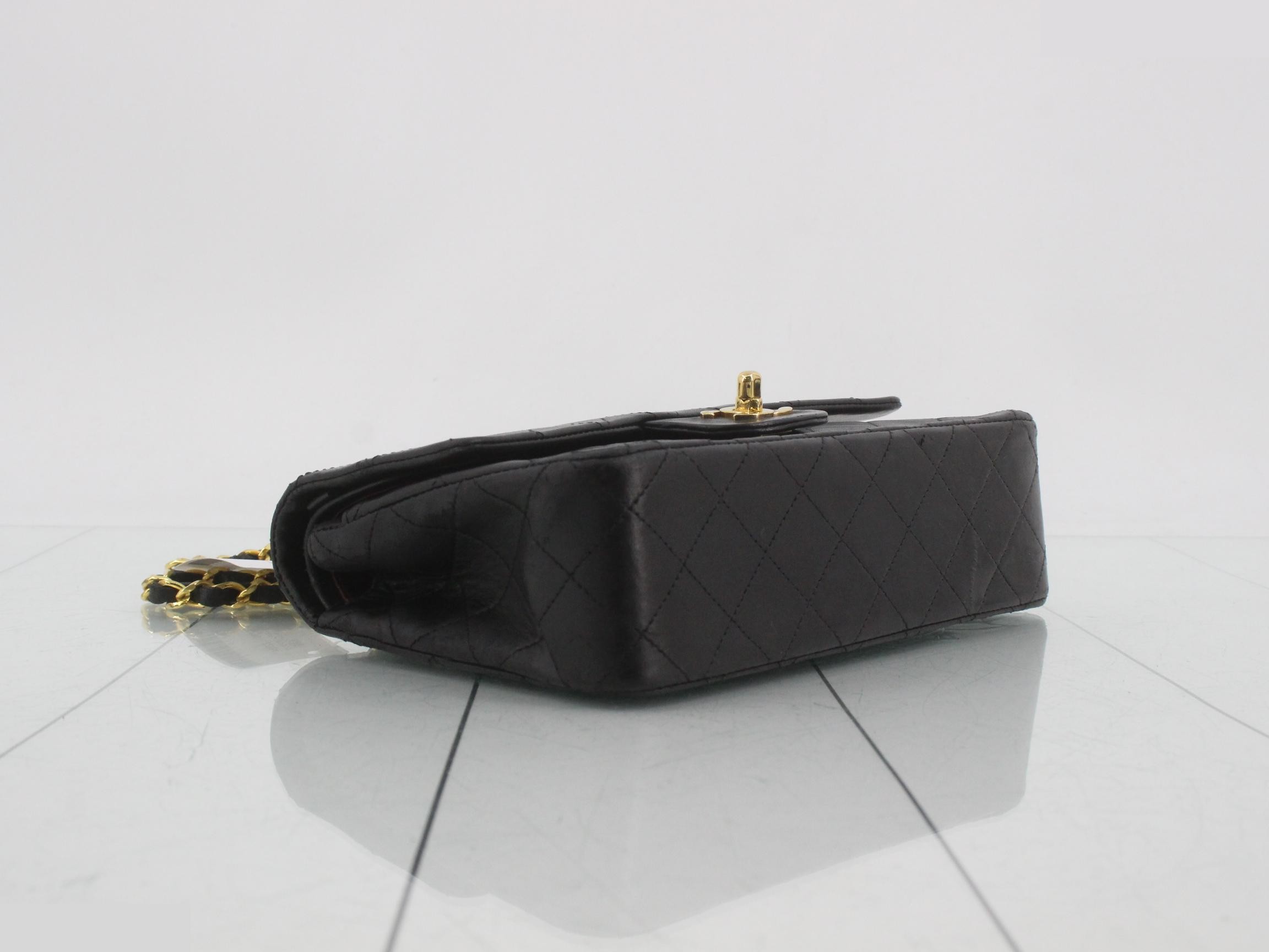 Lambskin Double Flap 23cm Chain Shoulder Bag — view 5
