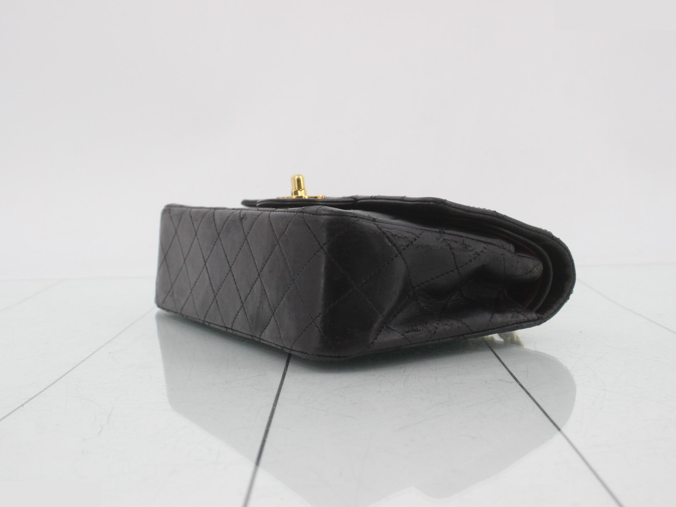 Lambskin Double Flap 23cm Chain Shoulder Bag — view 6