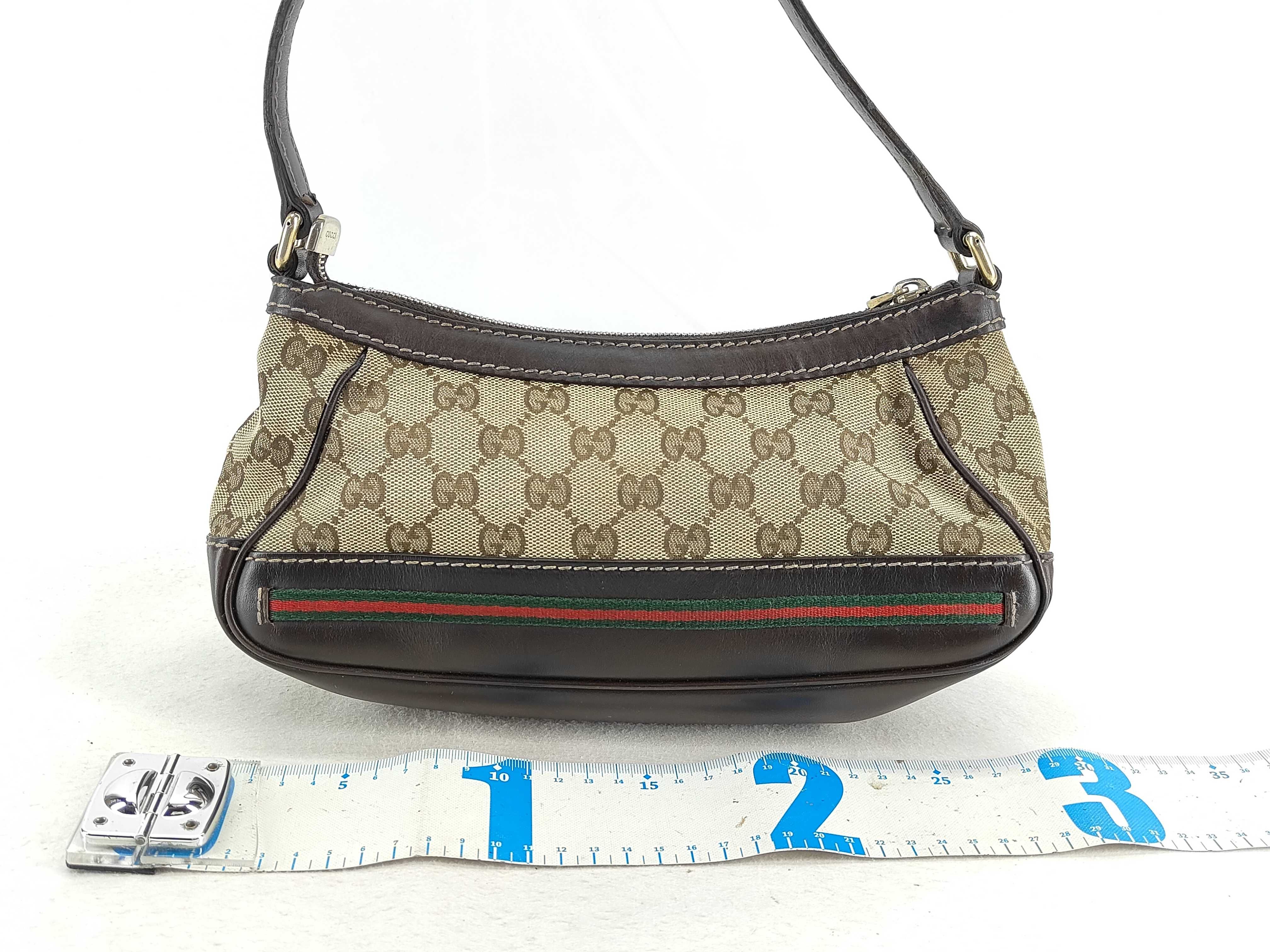 Brown GG Canvas Bow Underarm Bag Shoulder Bag — view 2