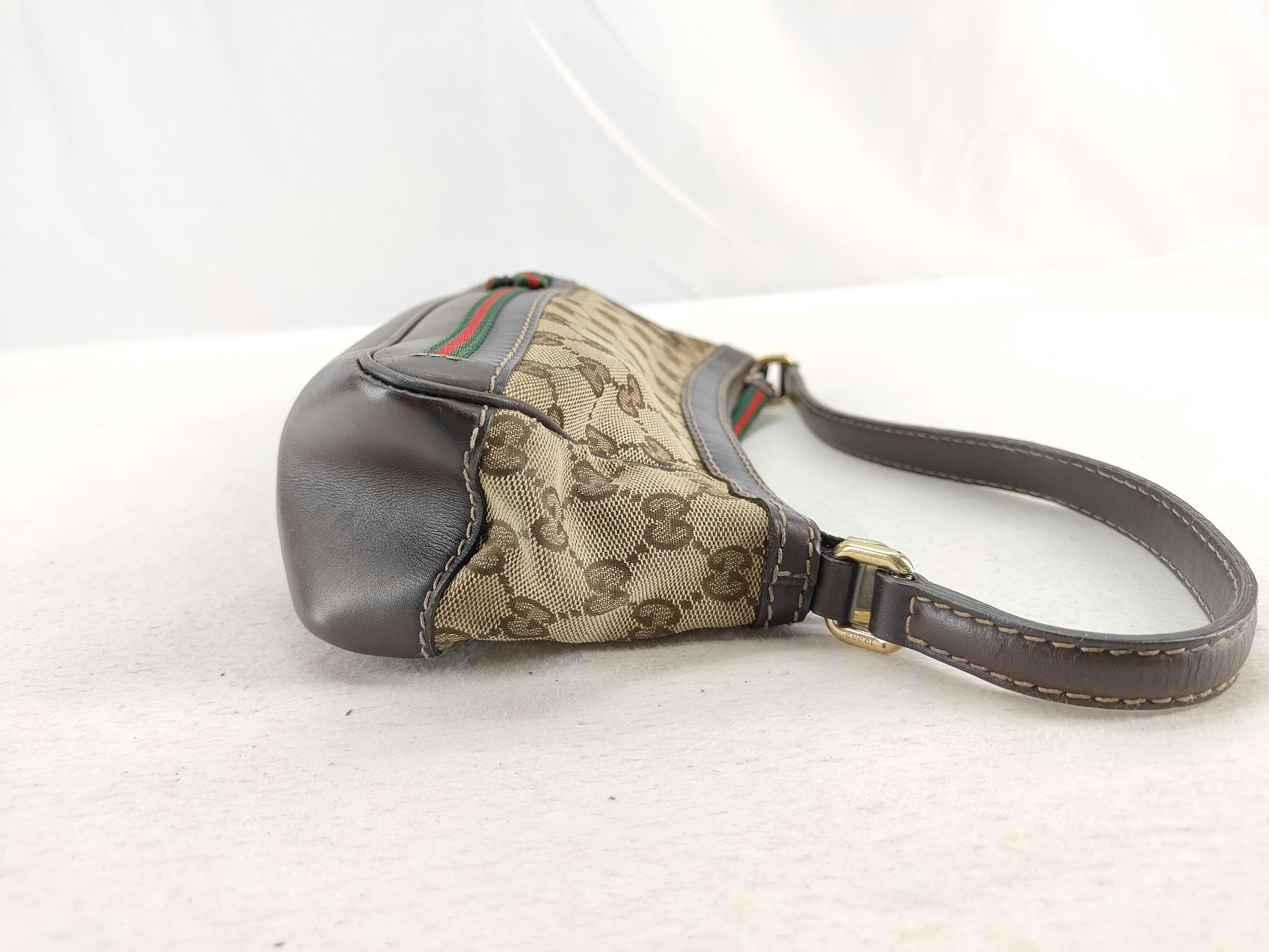 Brown GG Canvas Bow Underarm Bag Shoulder Bag — view 3