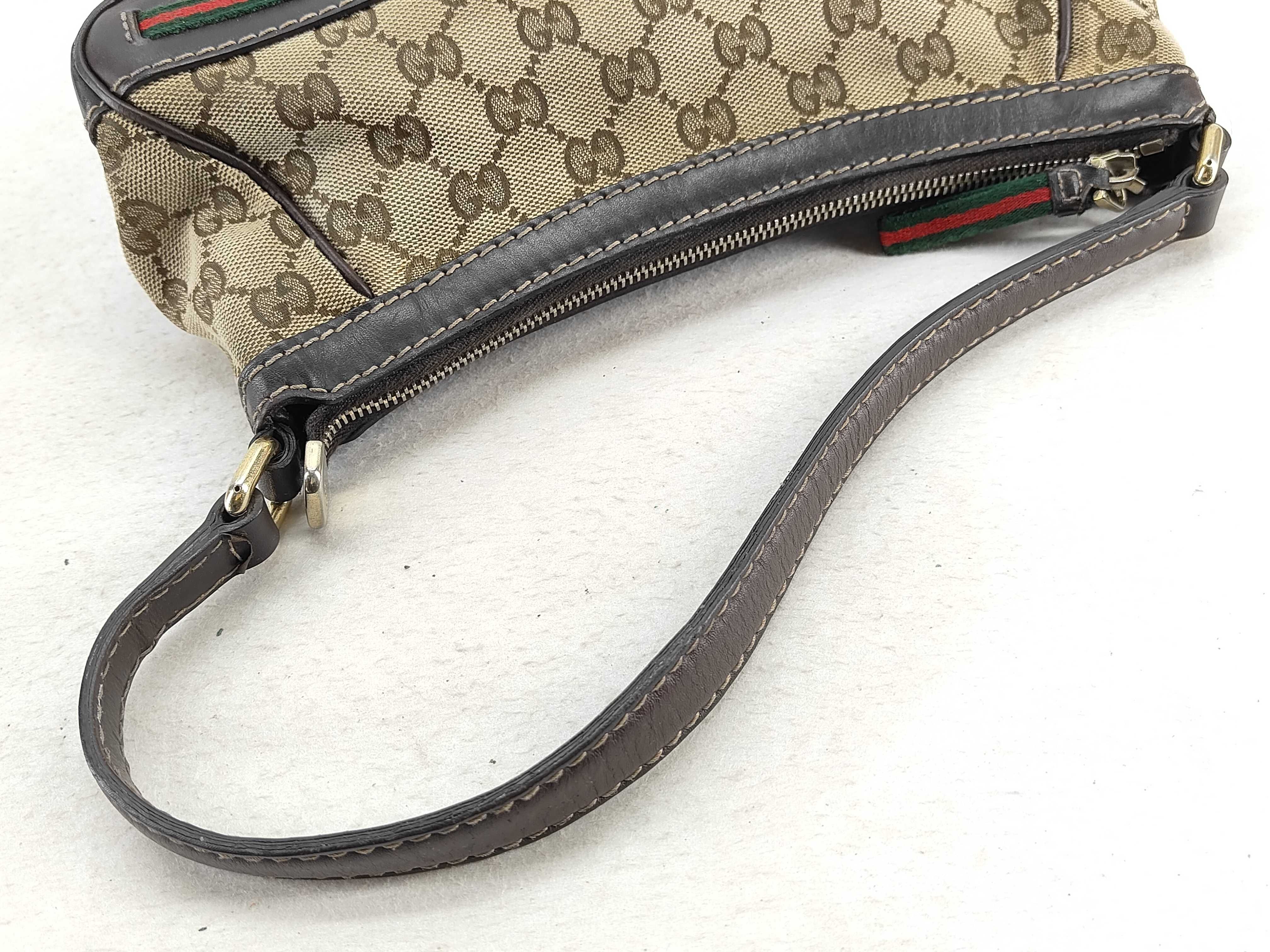 Brown GG Canvas Bow Underarm Bag Shoulder Bag — view 4