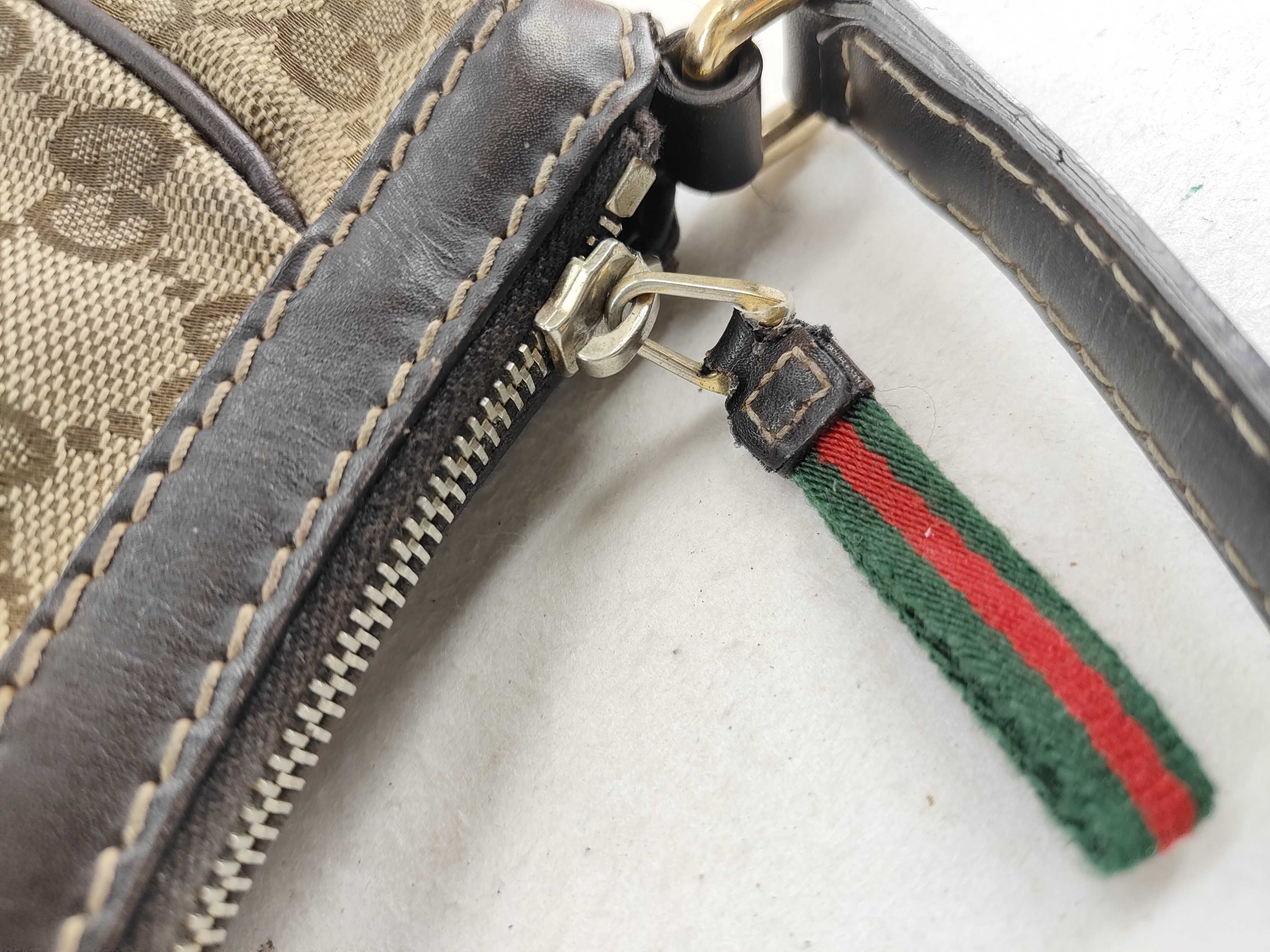 Brown GG Canvas Bow Underarm Bag Shoulder Bag — view 10