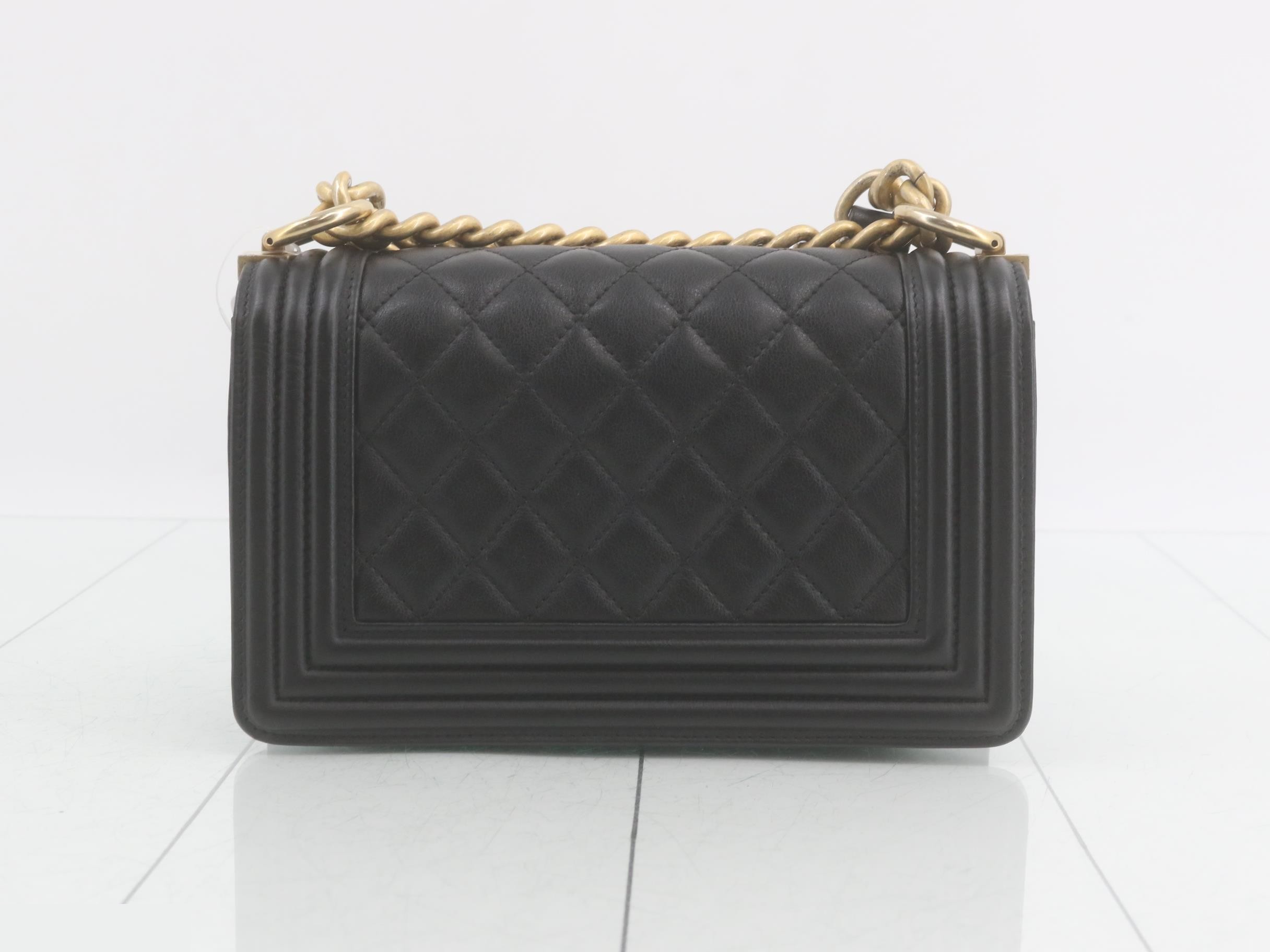 Boy Chanel Chain Shoulder Bag, Black — view 2