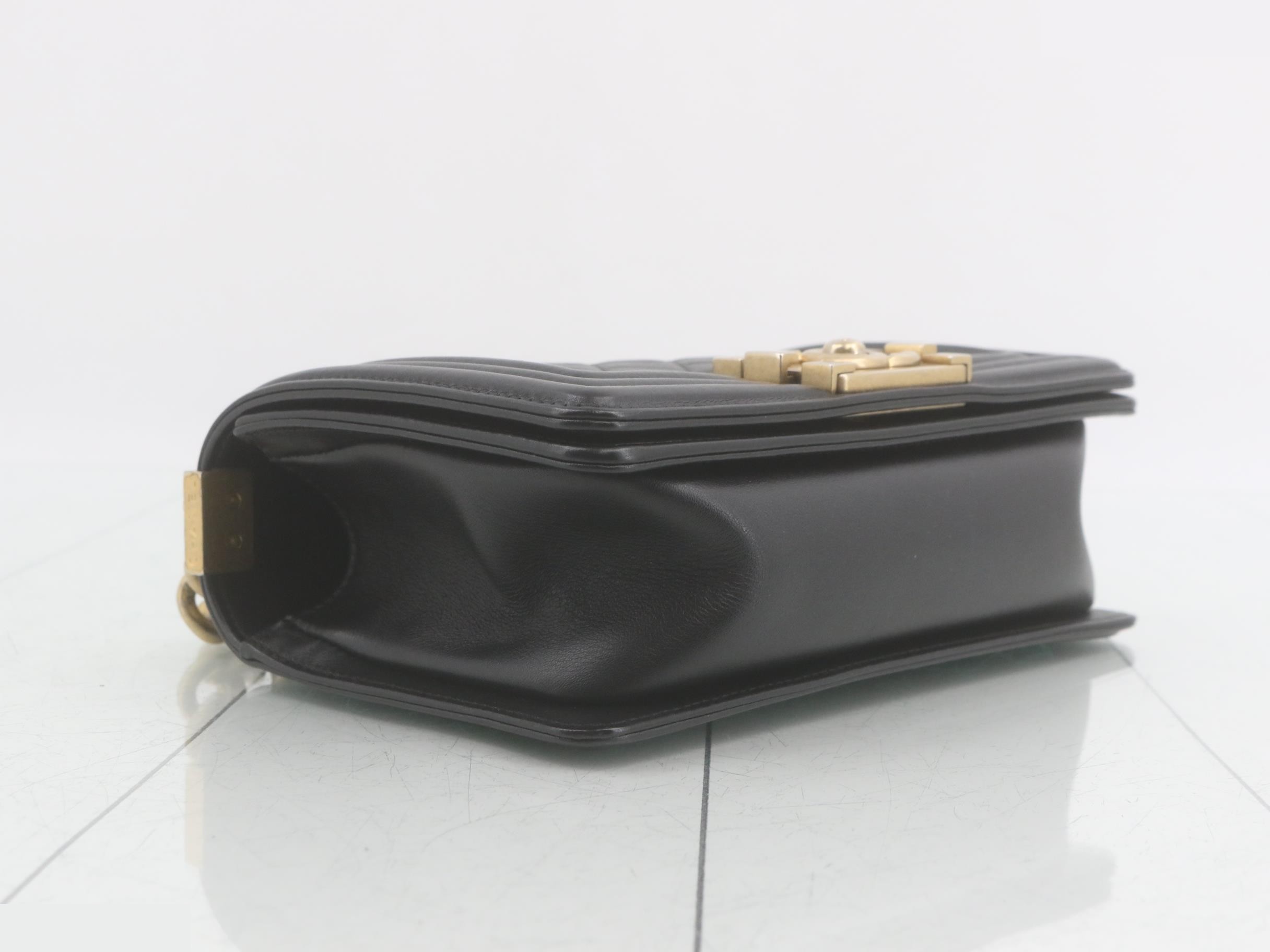 Boy Chanel Chain Shoulder Bag, Black — view 5