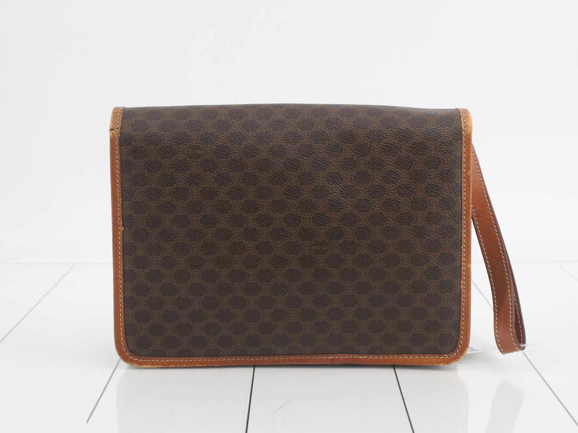 Macadam Clutch Bag, Brown, PVC — view 2