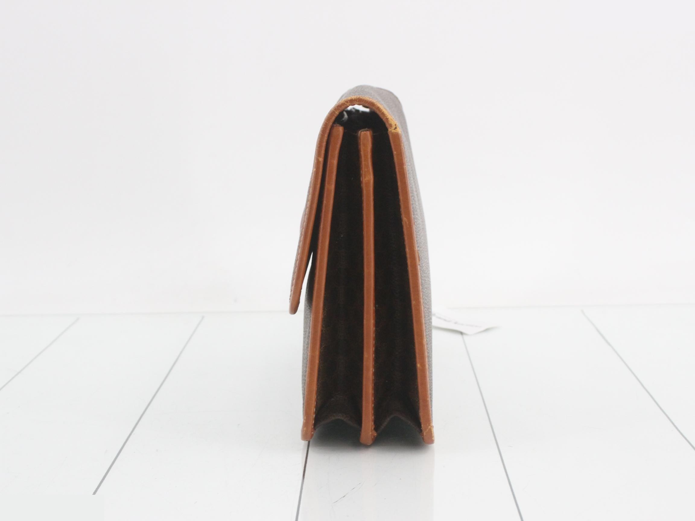 Macadam Clutch Bag, Brown, PVC — view 3