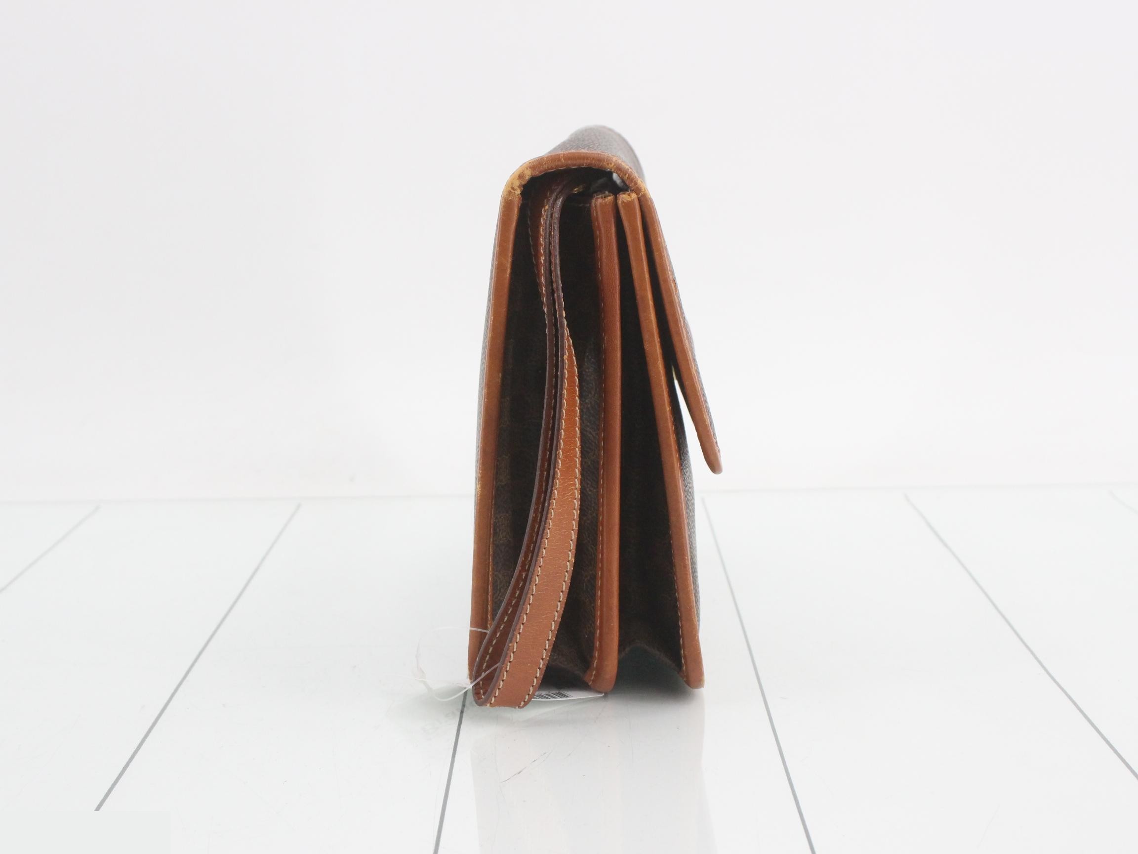 Macadam Clutch Bag, Brown, PVC — view 4