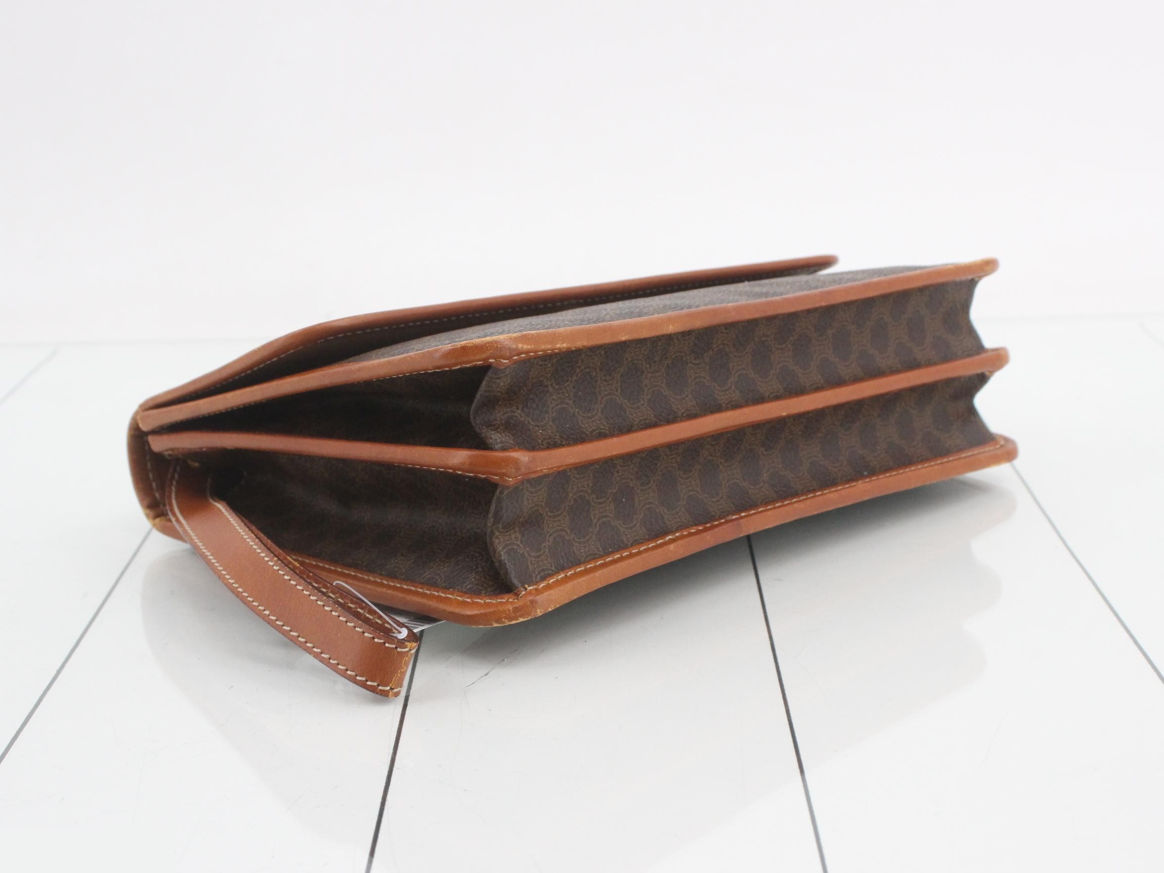 Macadam Clutch Bag, Brown, PVC — view 5