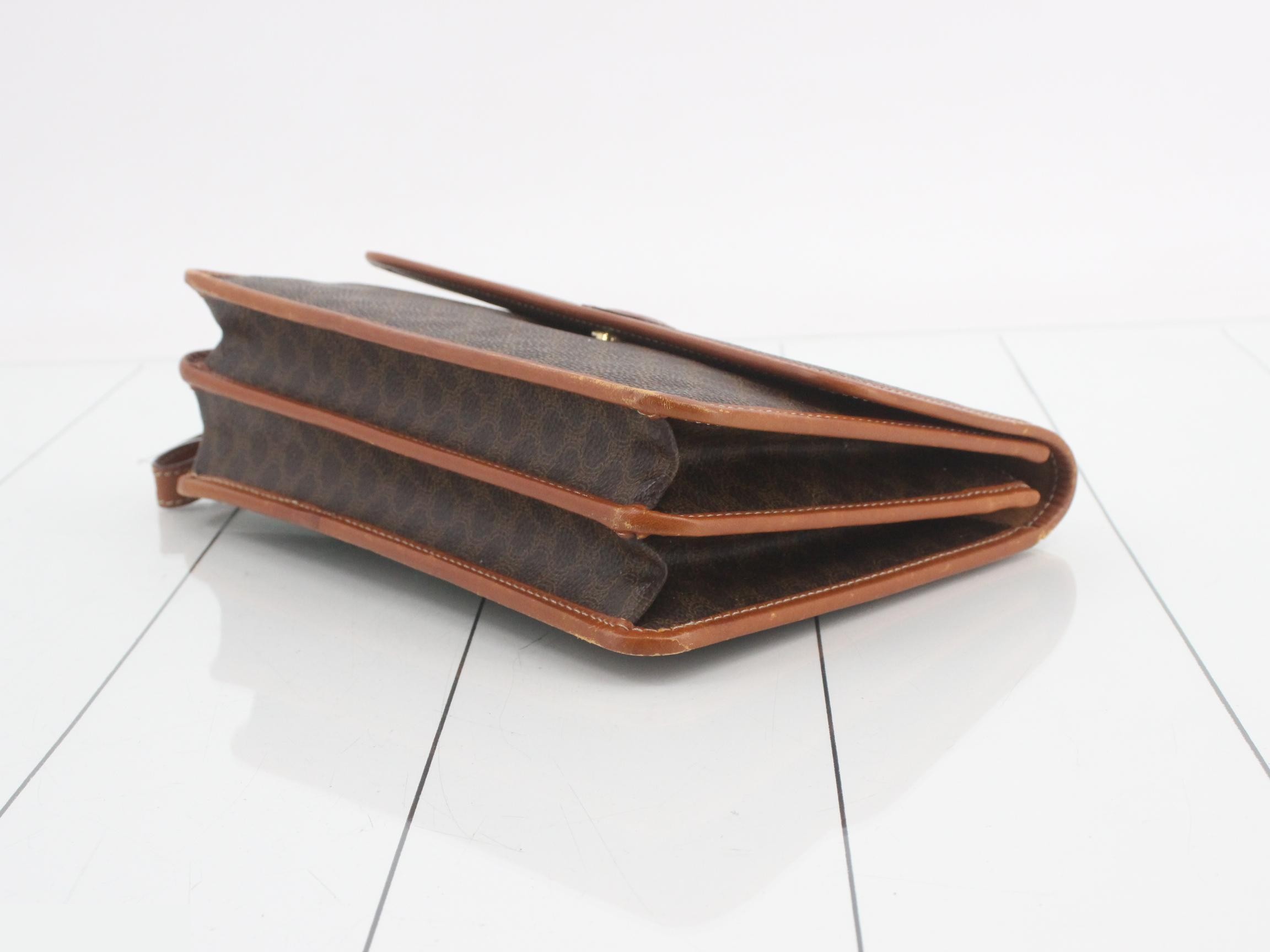 Macadam Clutch Bag, Brown, PVC — view 6