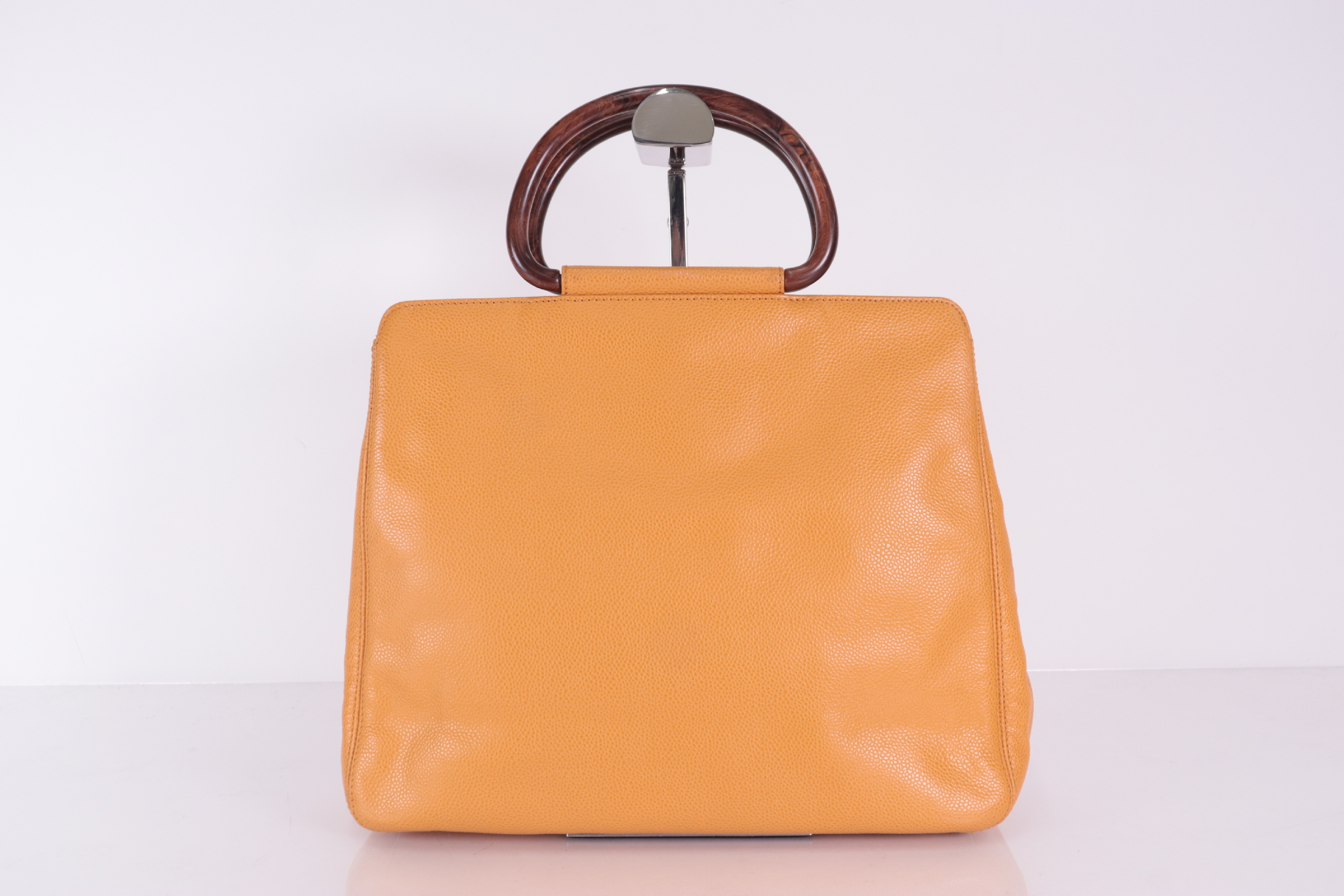Coco Mark Caviar Tote Orange (No. 6) Tote Bag — view 3