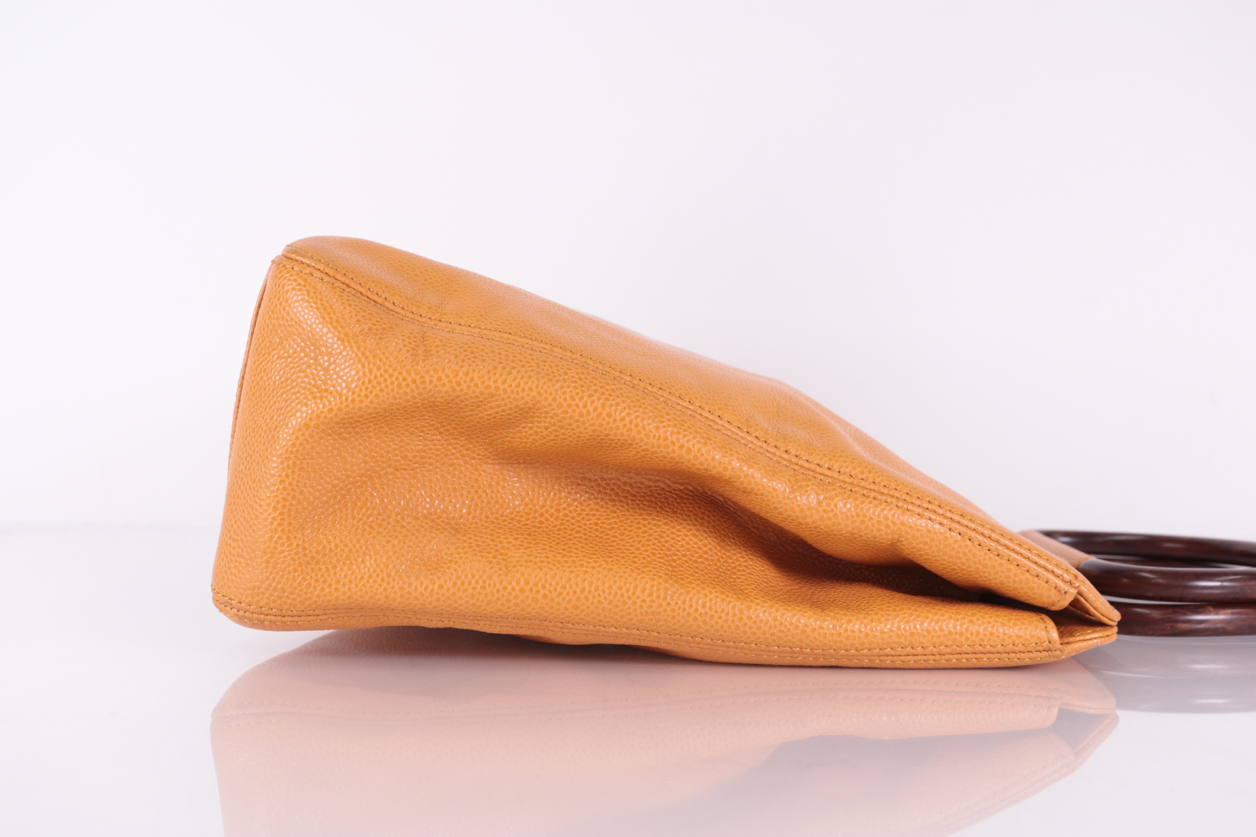 Coco Mark Caviar Tote Orange (No. 6) Tote Bag — view 4