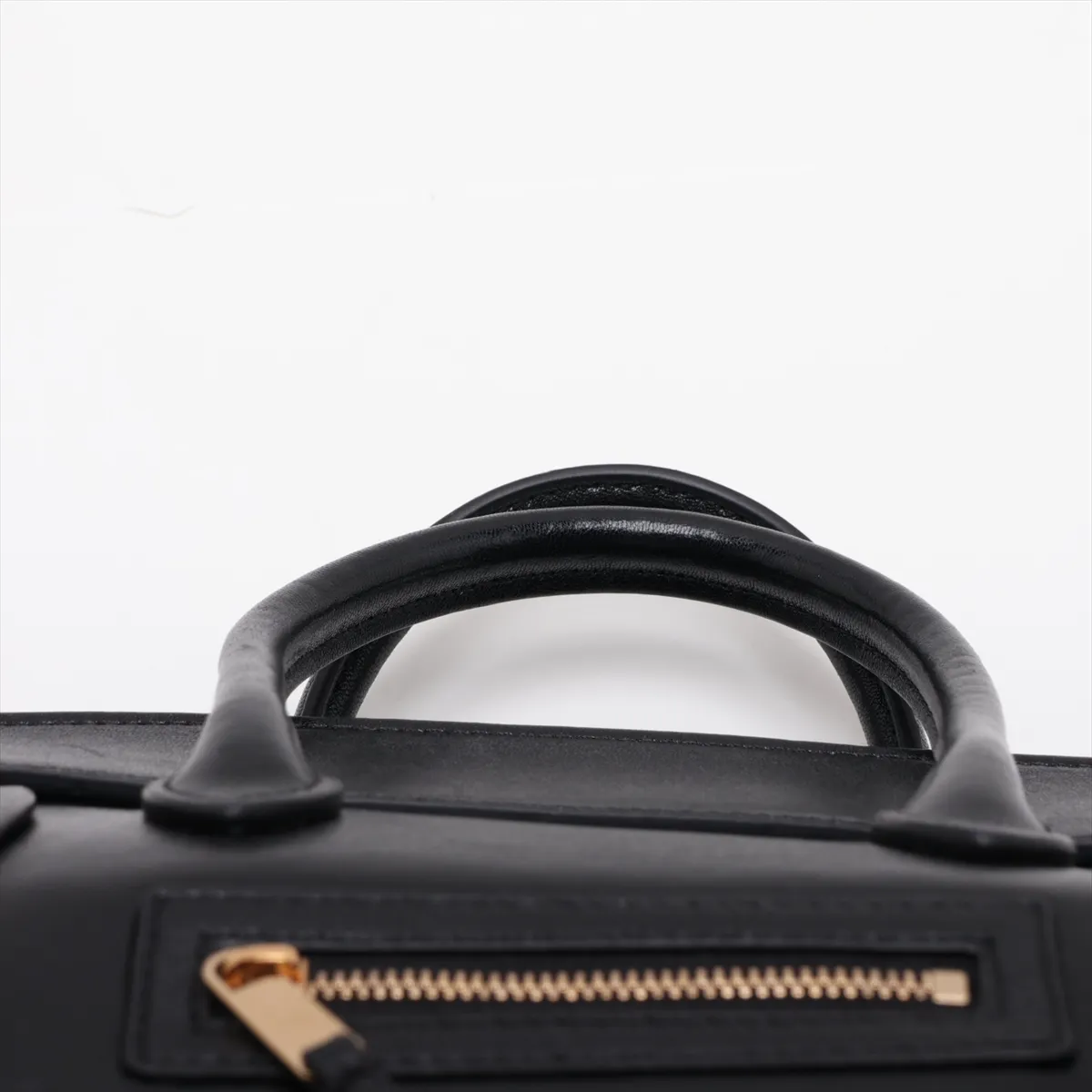 New Luggage Small Leather 2-Way Handbag, Black — view 6
