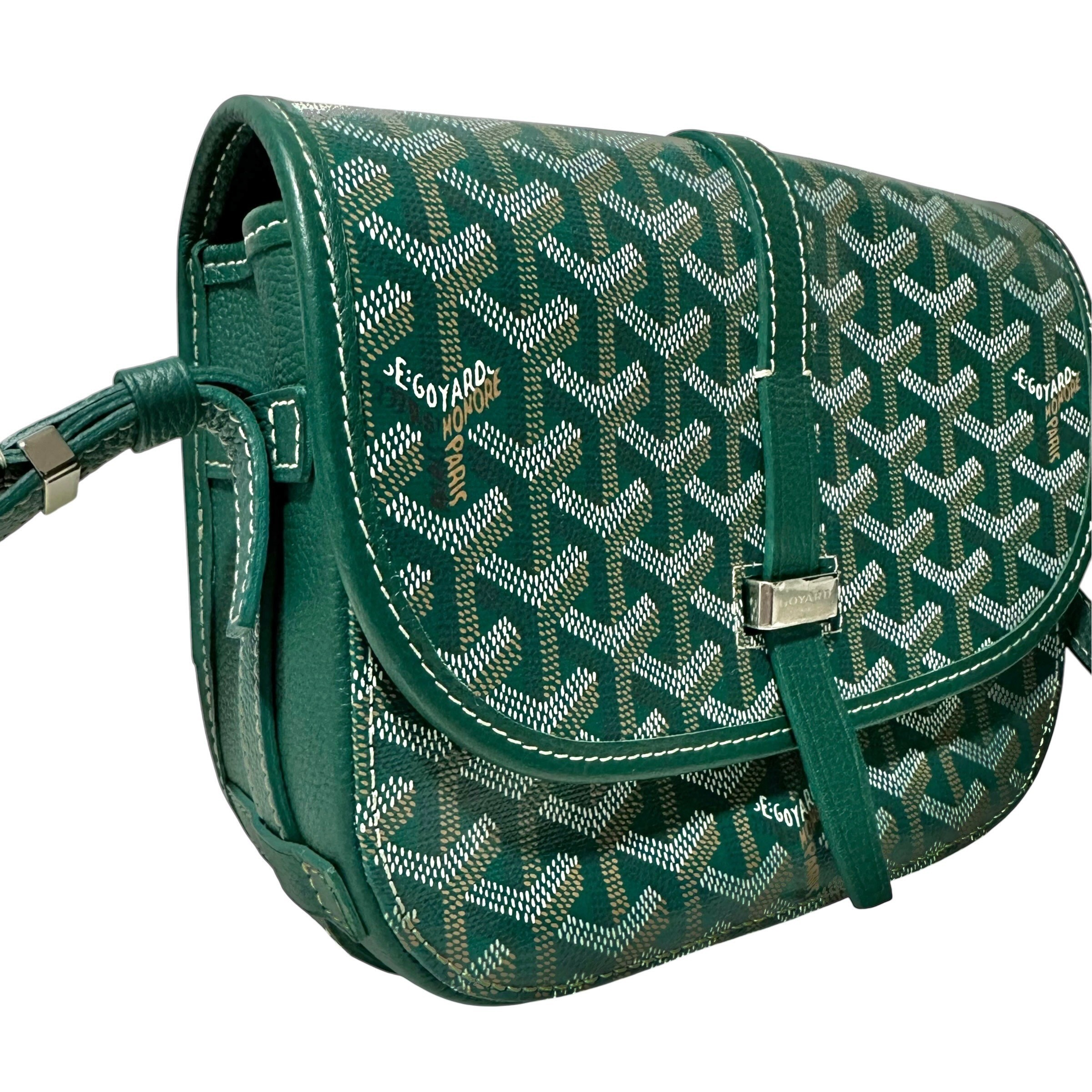Belvedere PM Shoulder Bag, Herringbone Print, Green — view 2