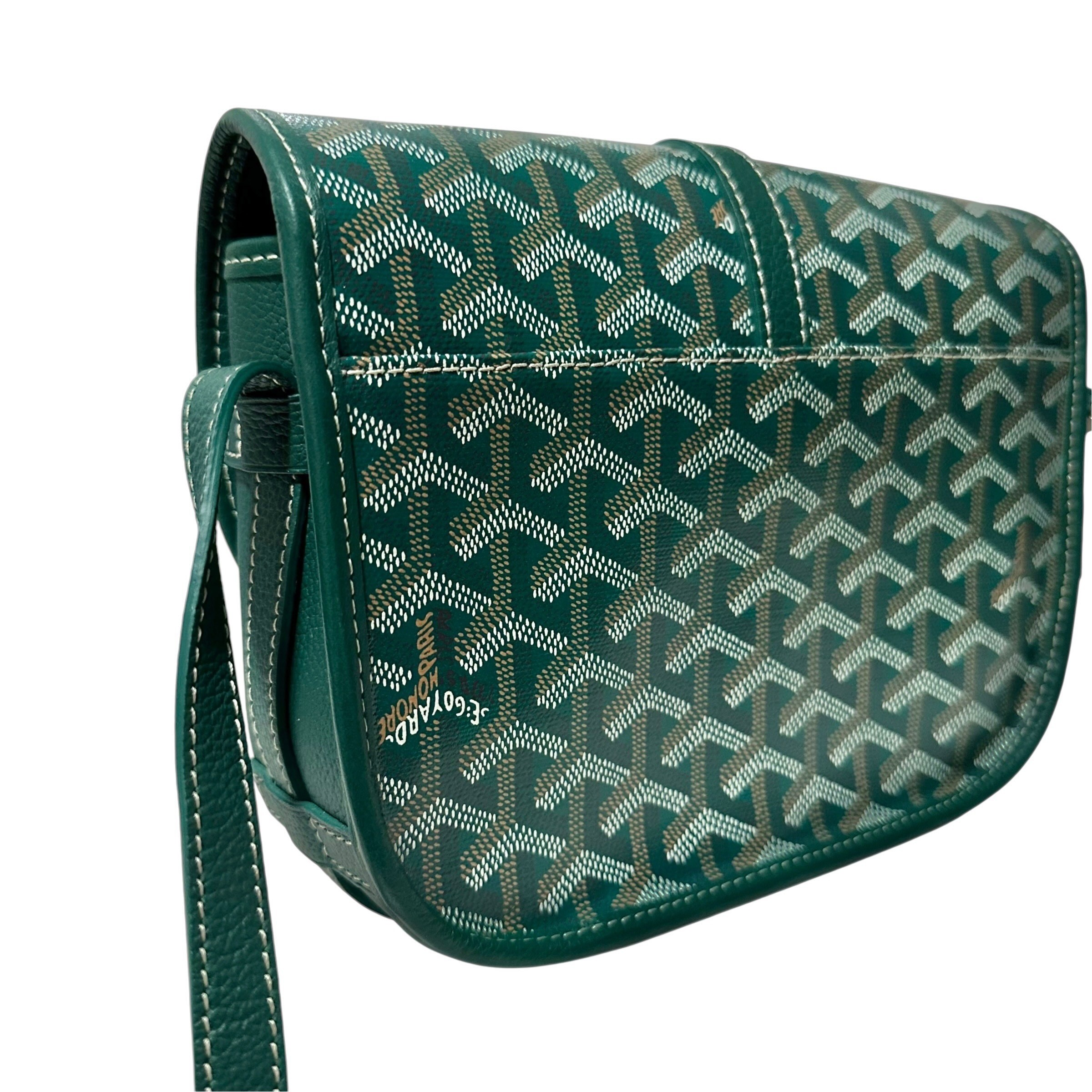 Belvedere PM Shoulder Bag, Herringbone Print, Green — view 5