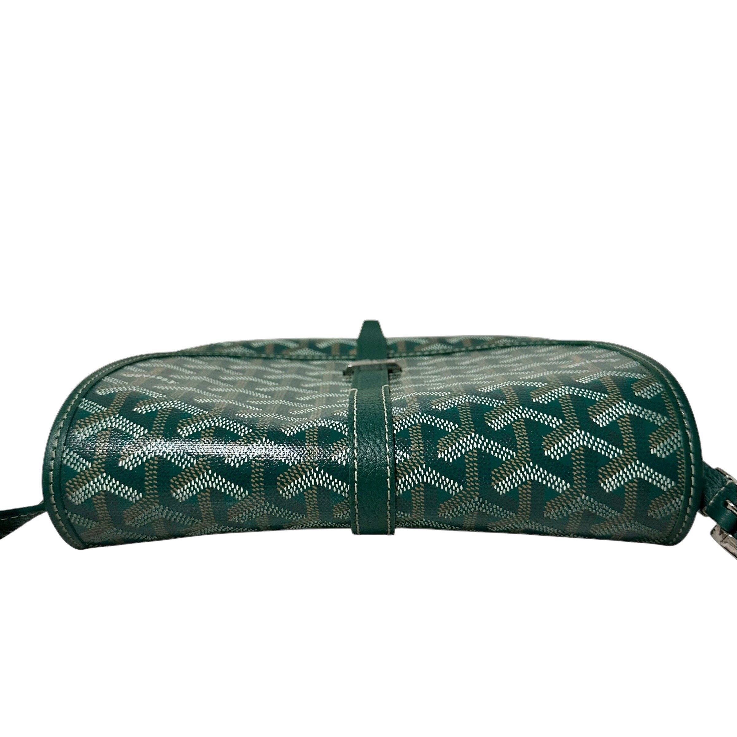 Belvedere PM Shoulder Bag, Herringbone Print, Green — view 6