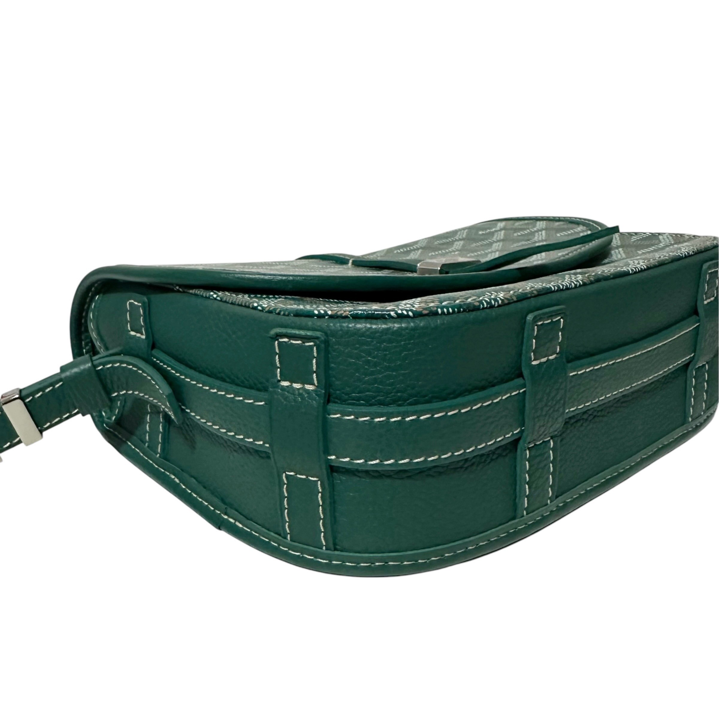 Belvedere PM Shoulder Bag, Herringbone Print, Green — view 7