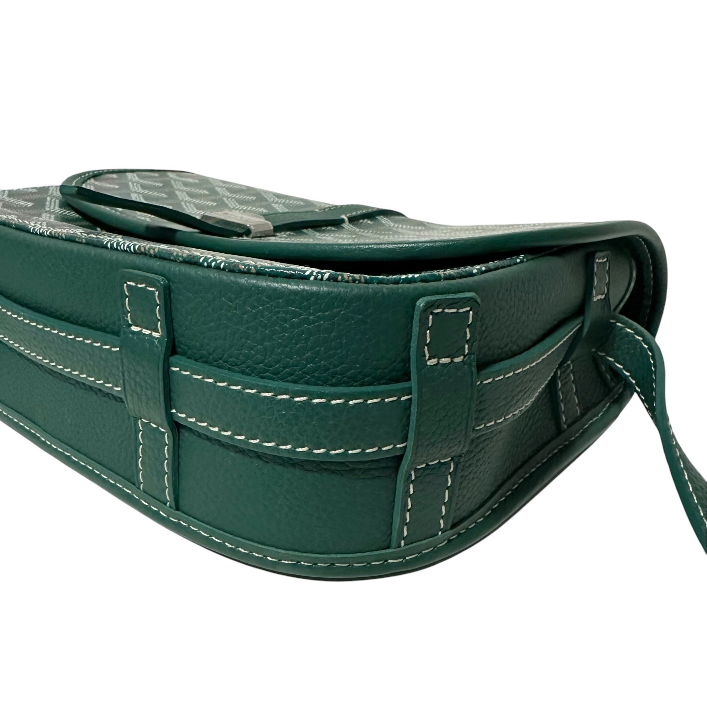 Belvedere PM Shoulder Bag, Herringbone Print, Green — view 8