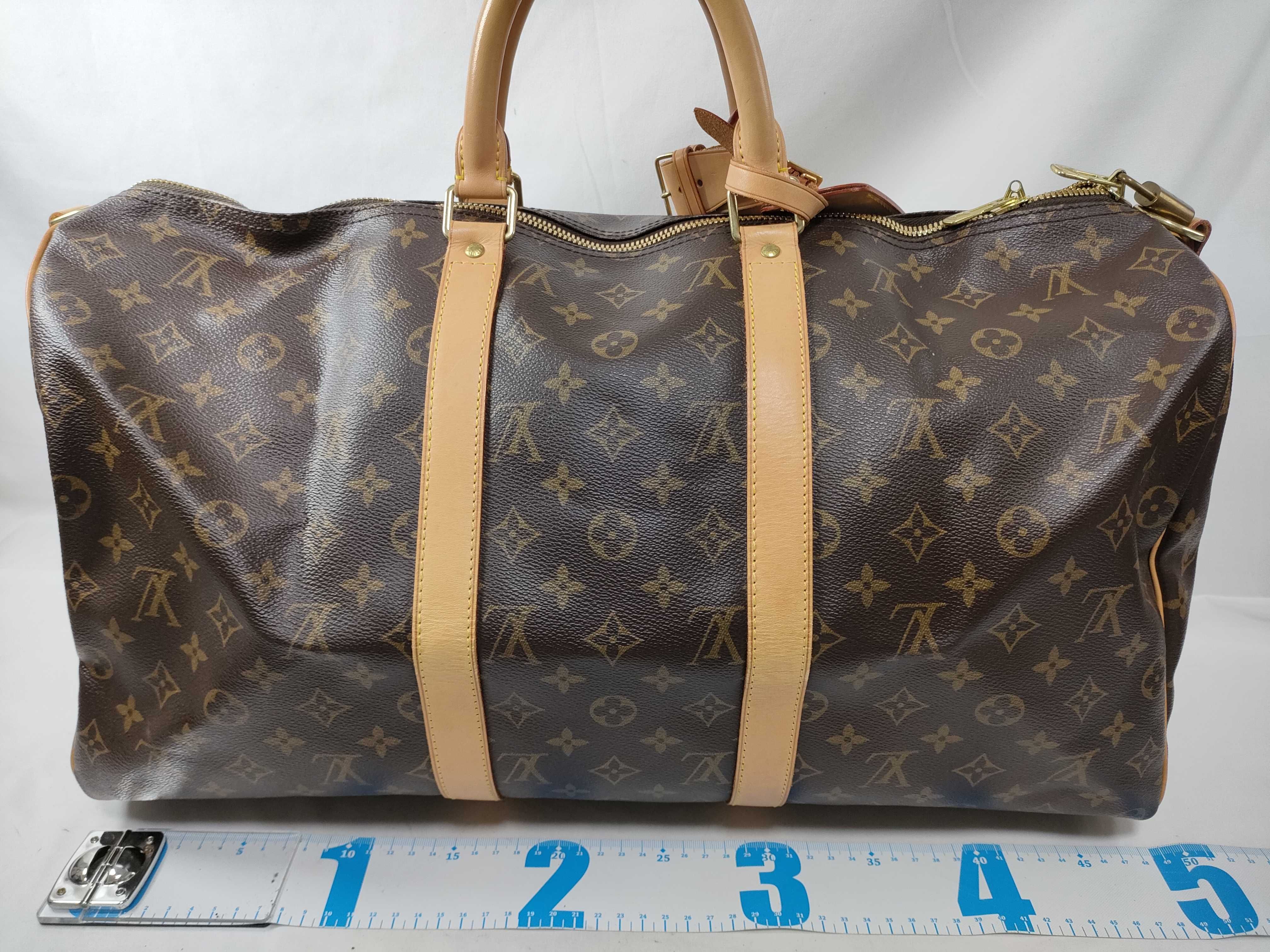 Monogram Keepall Bandoulière 50 M41416 MB0043 Brown Boston Bag — view 2