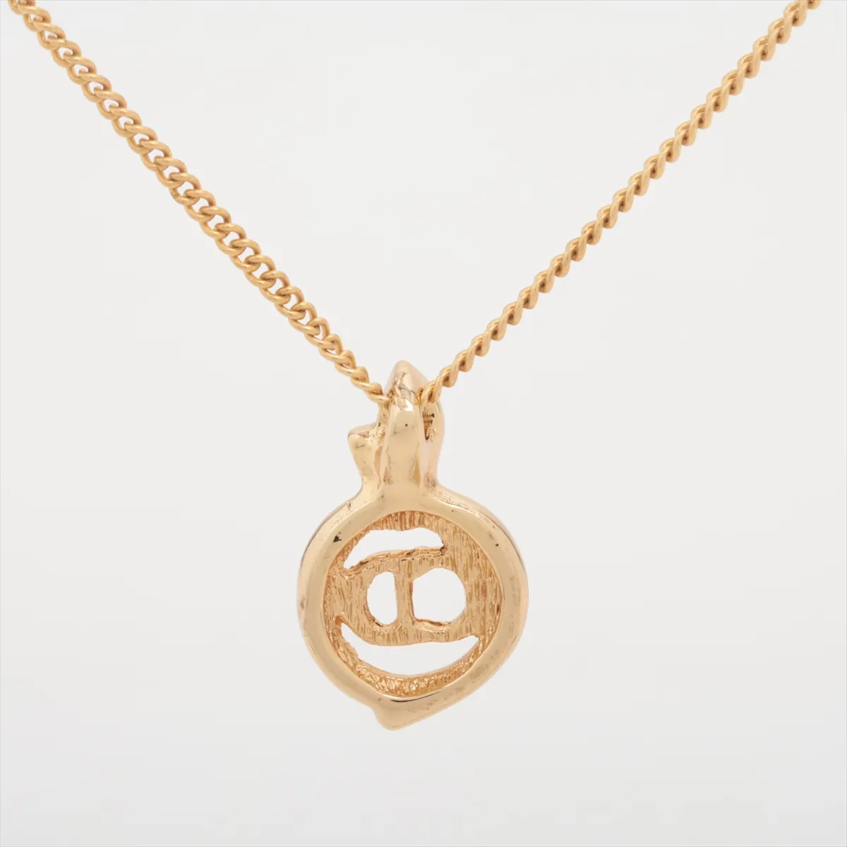 CD logo necklace, GP gold, — view 2