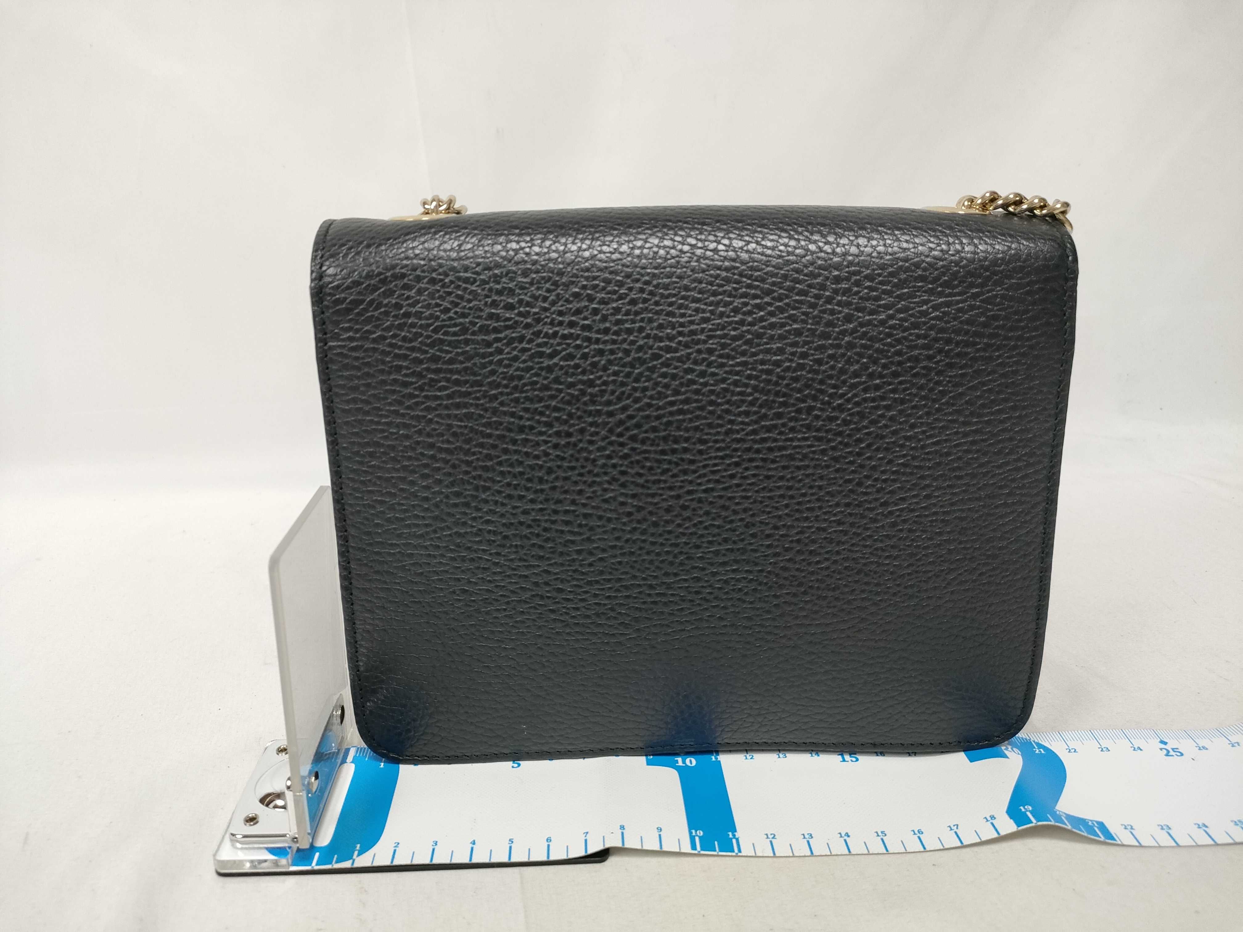Black Leather Shoulder Bag — view 2